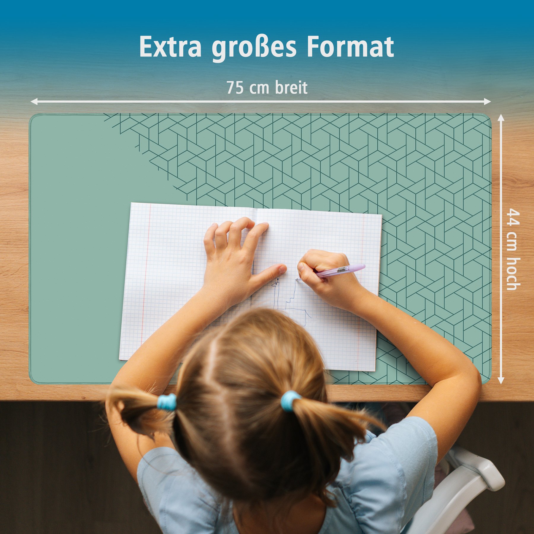 itenga XXL Mauspad Schreibtischunterlage Stoff gummiert ...