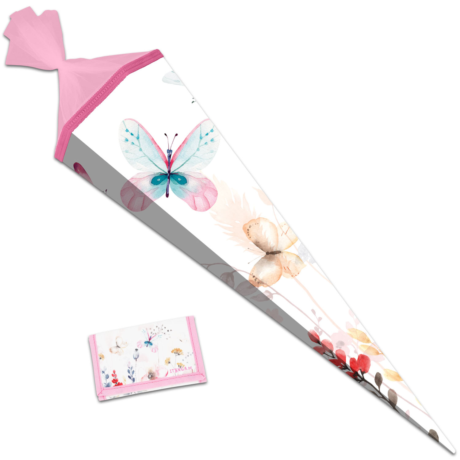 itenga Schult�te 85cm mit Brustbeutel Set SCHMETTERLING