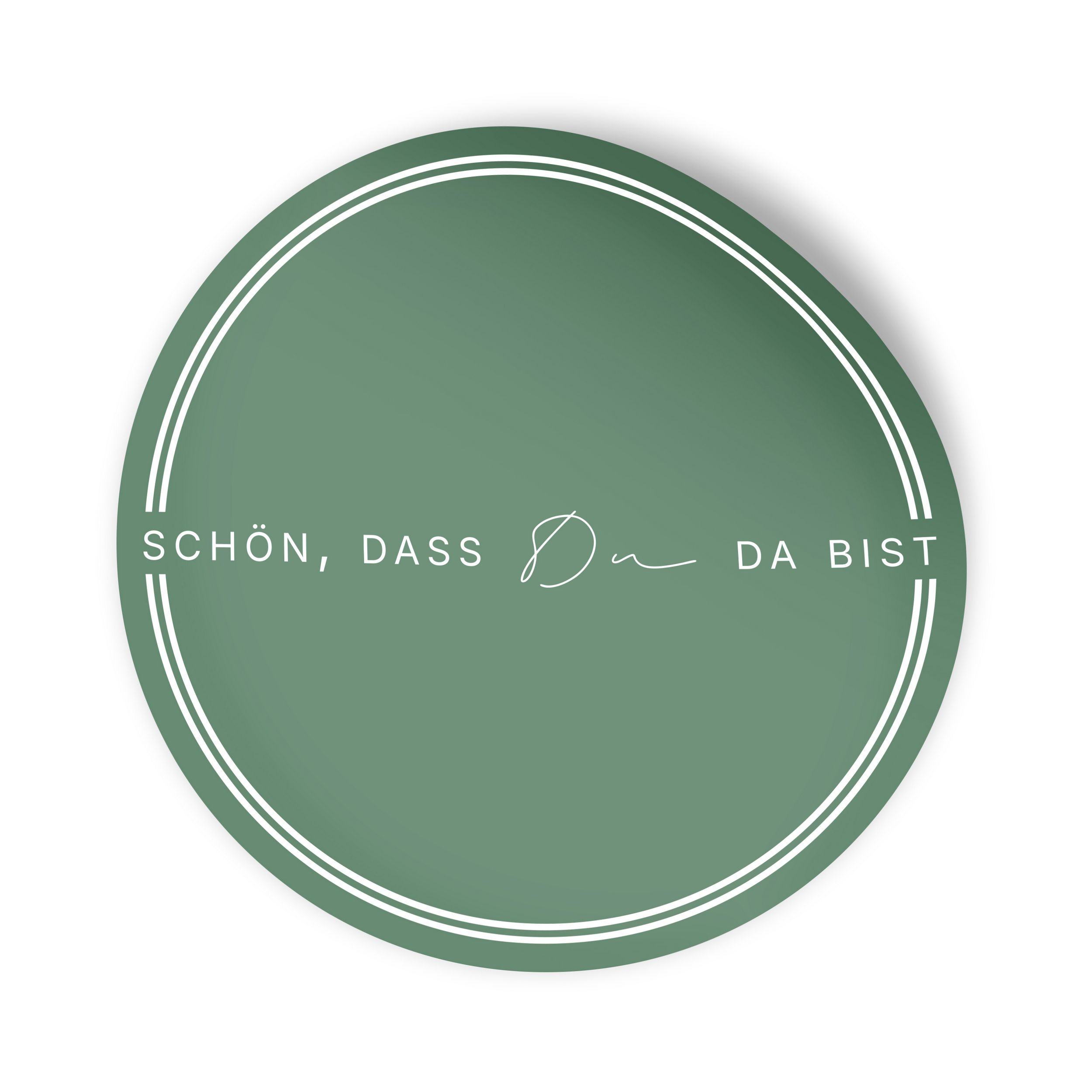 ITENGA 24x Aufkleber Sticker 4cm rund Sch�n dass du da b...