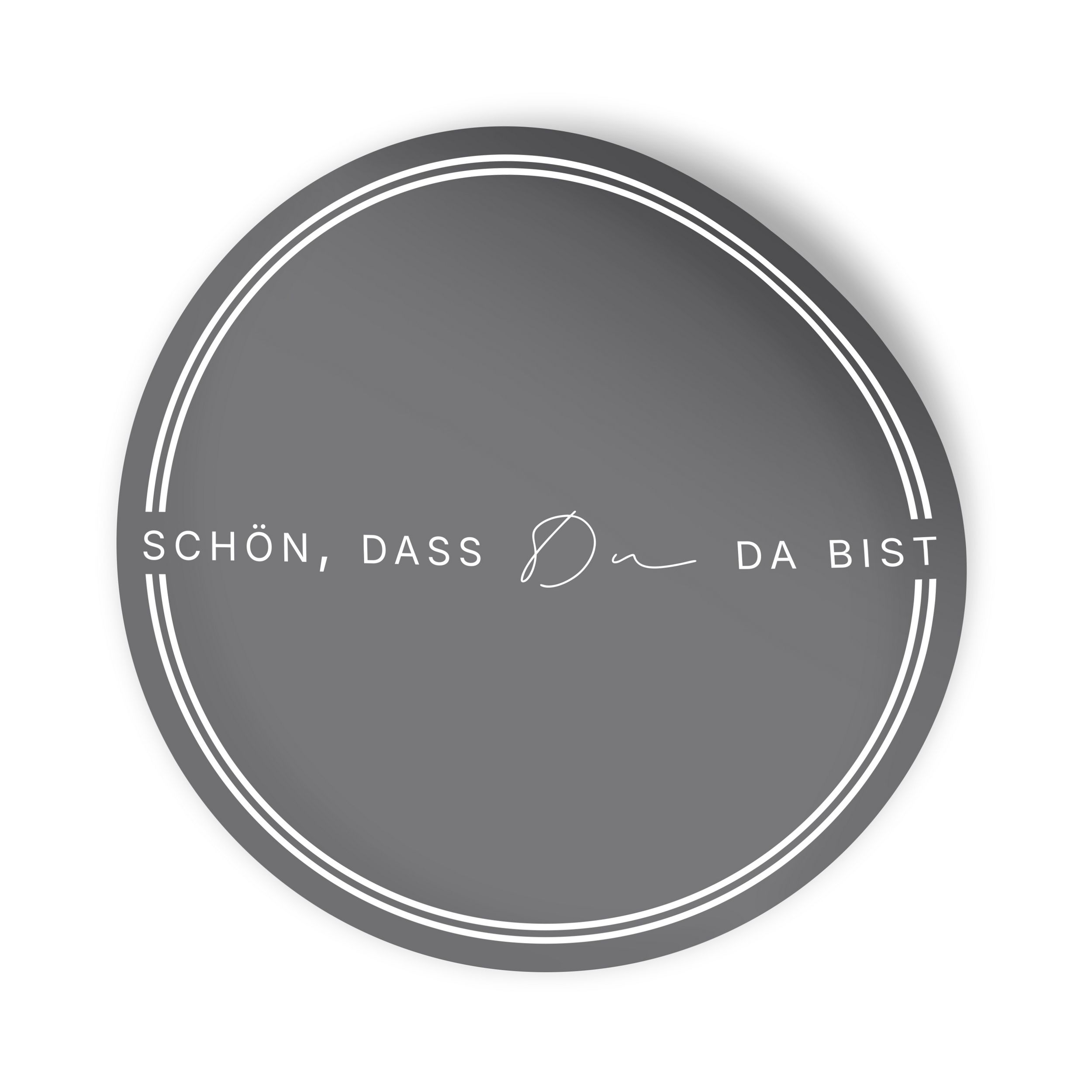 ITENGA 24x Aufkleber Sticker 4cm rund Sch�n dass du da b...