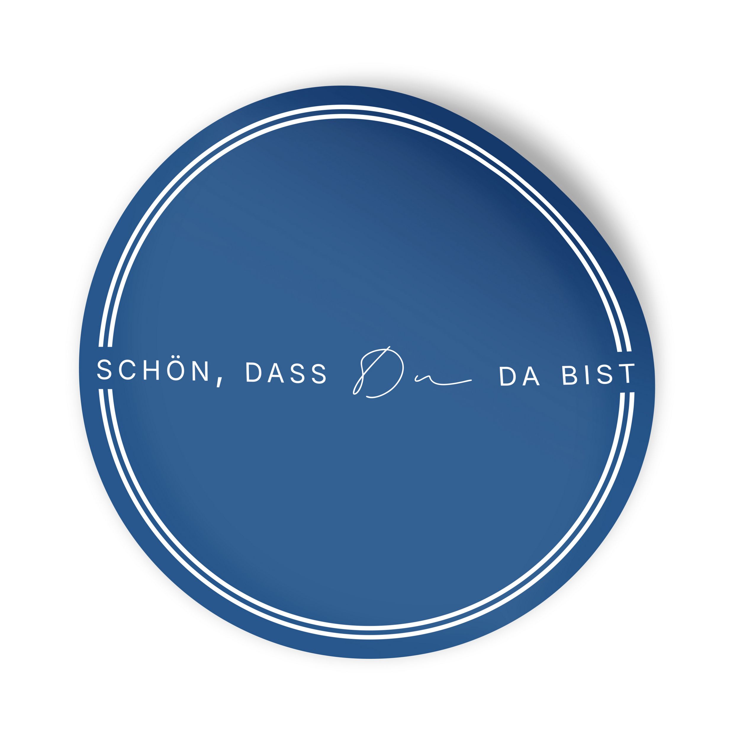 ITENGA 24x Aufkleber Sticker 4cm rund Sch�n dass du da b...