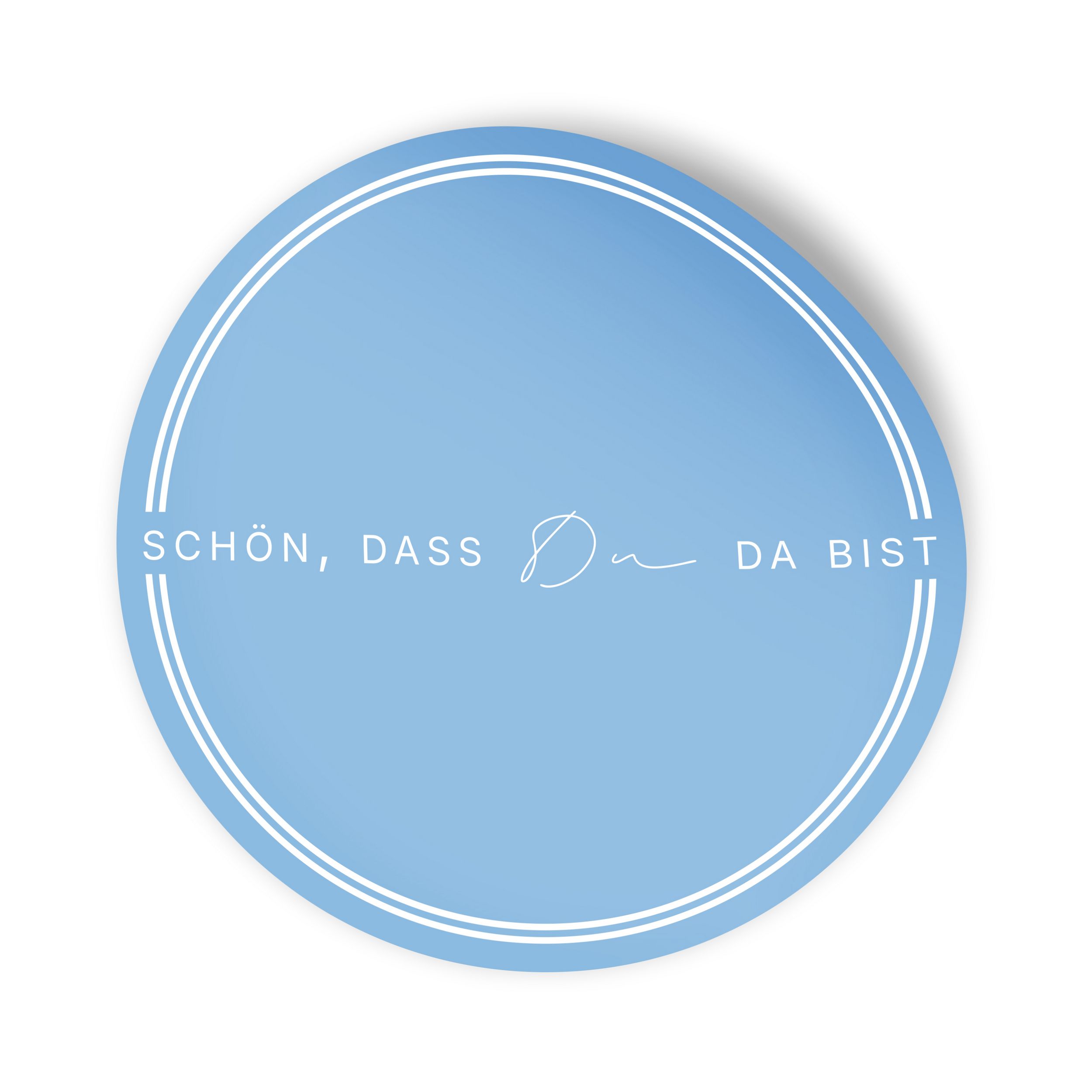 ITENGA 24x Aufkleber Sticker 4cm rund Sch�n dass du da b...