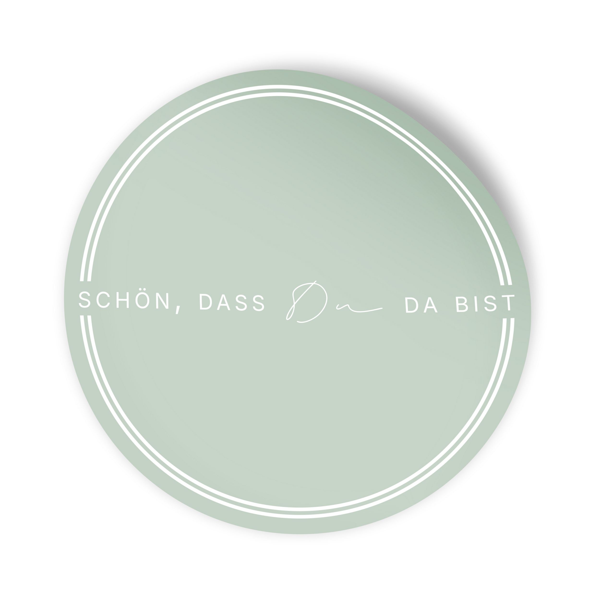 ITENGA 24x Aufkleber Sticker 4cm rund Sch�n dass du da b...