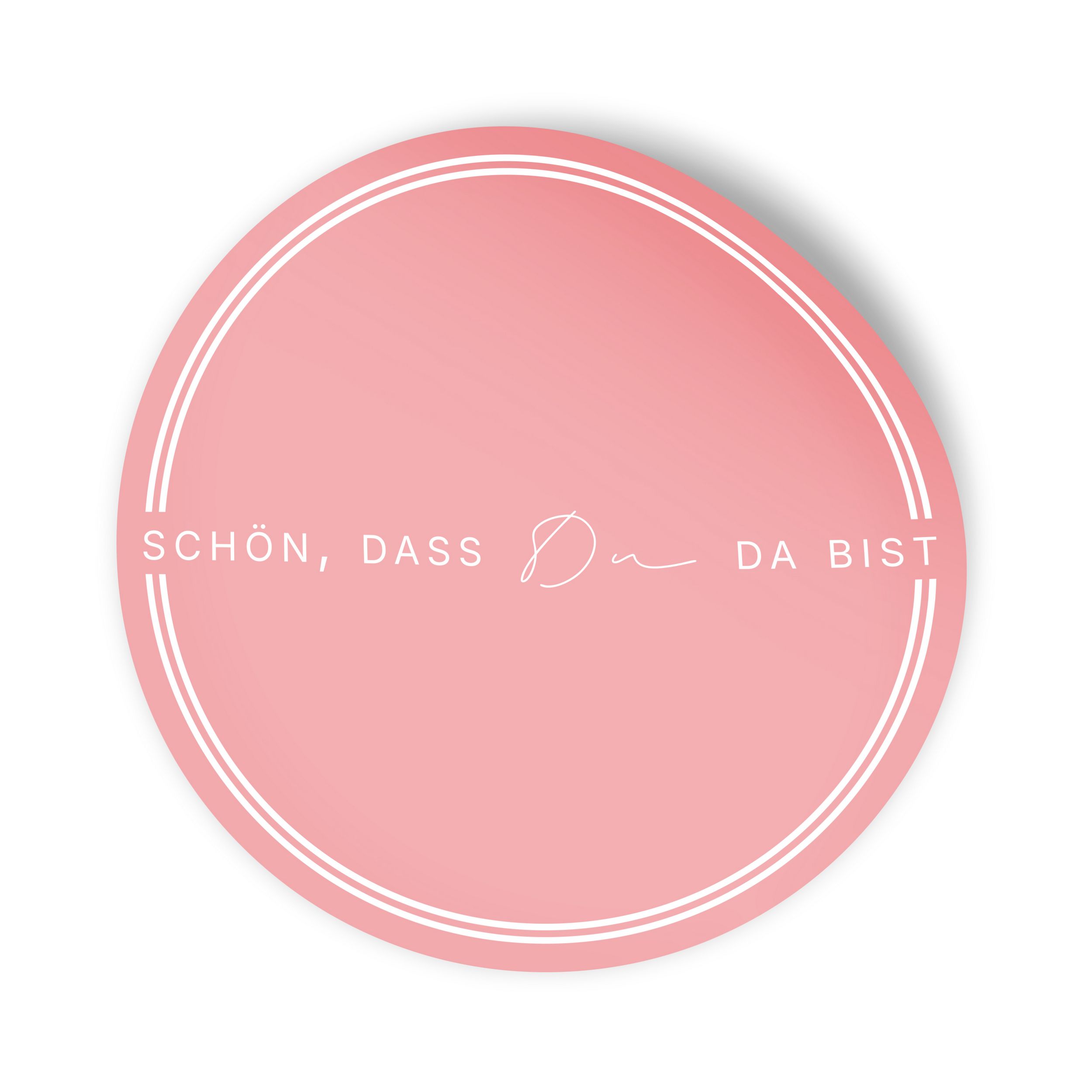ITENGA 24x Aufkleber Sticker 4cm rund Sch�n dass du da b...