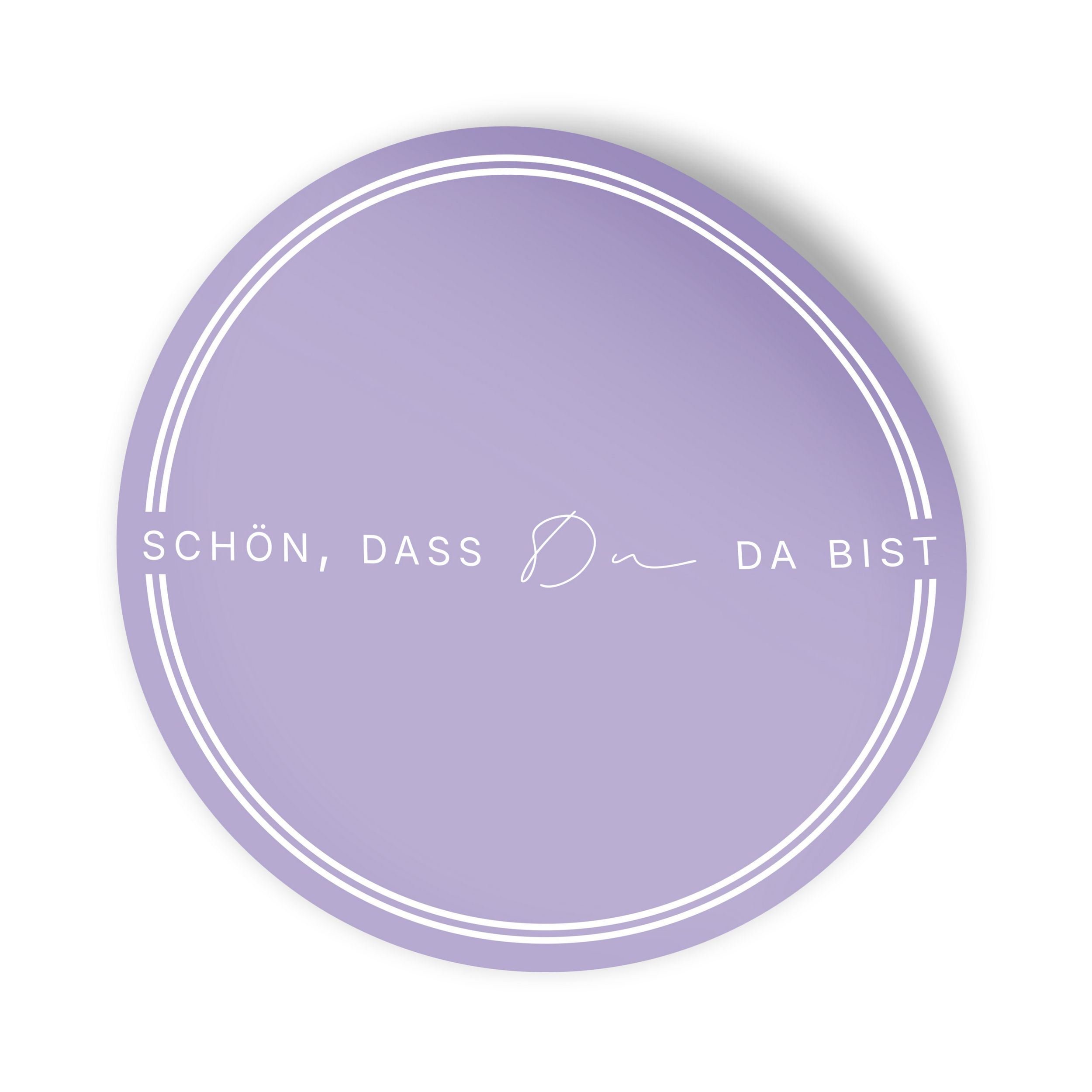 ITENGA 24x Aufkleber Sticker 4cm rund Sch�n dass du da b...