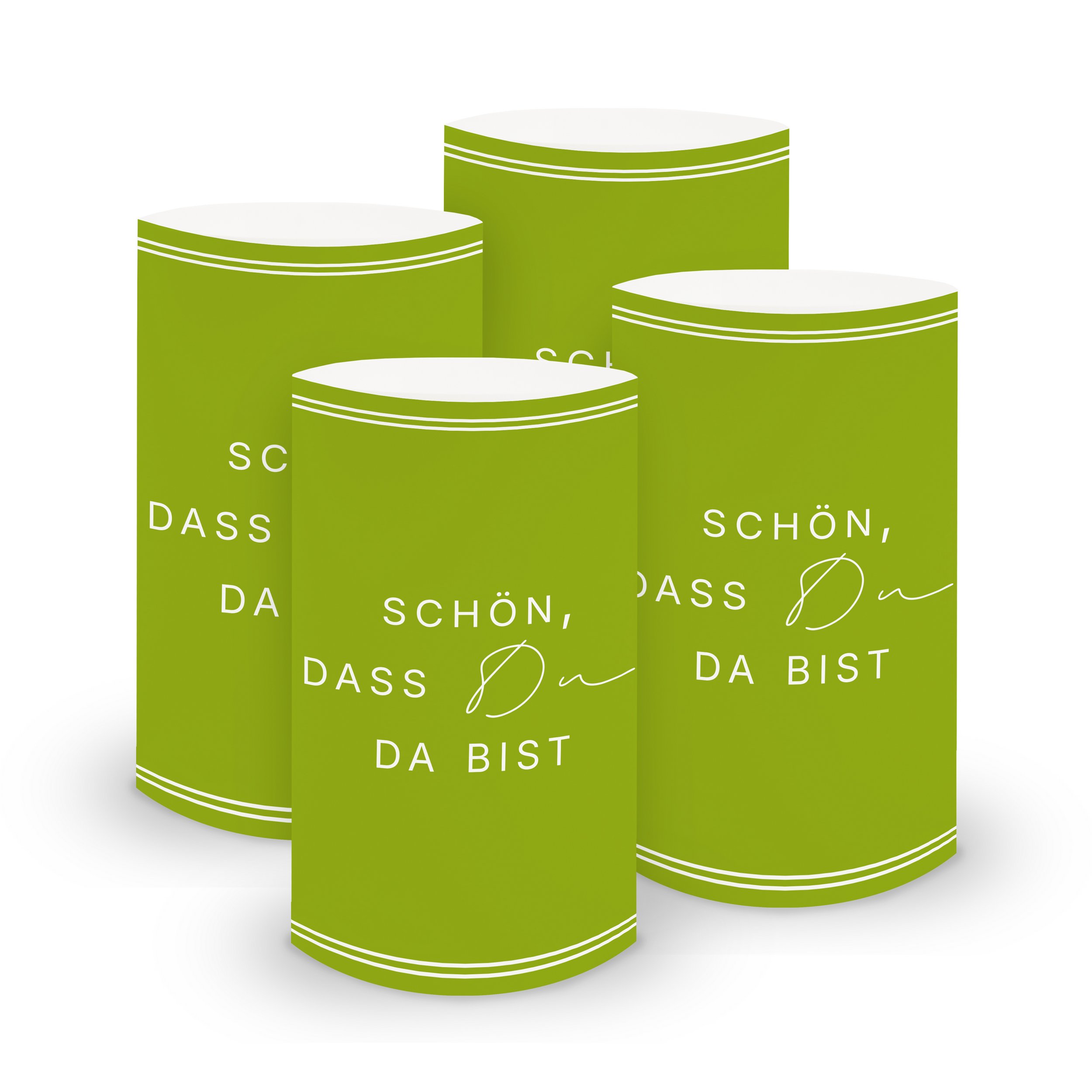 ITENGA 6x Windlichter Sch�n dass du da bist V3 fr�hlings...