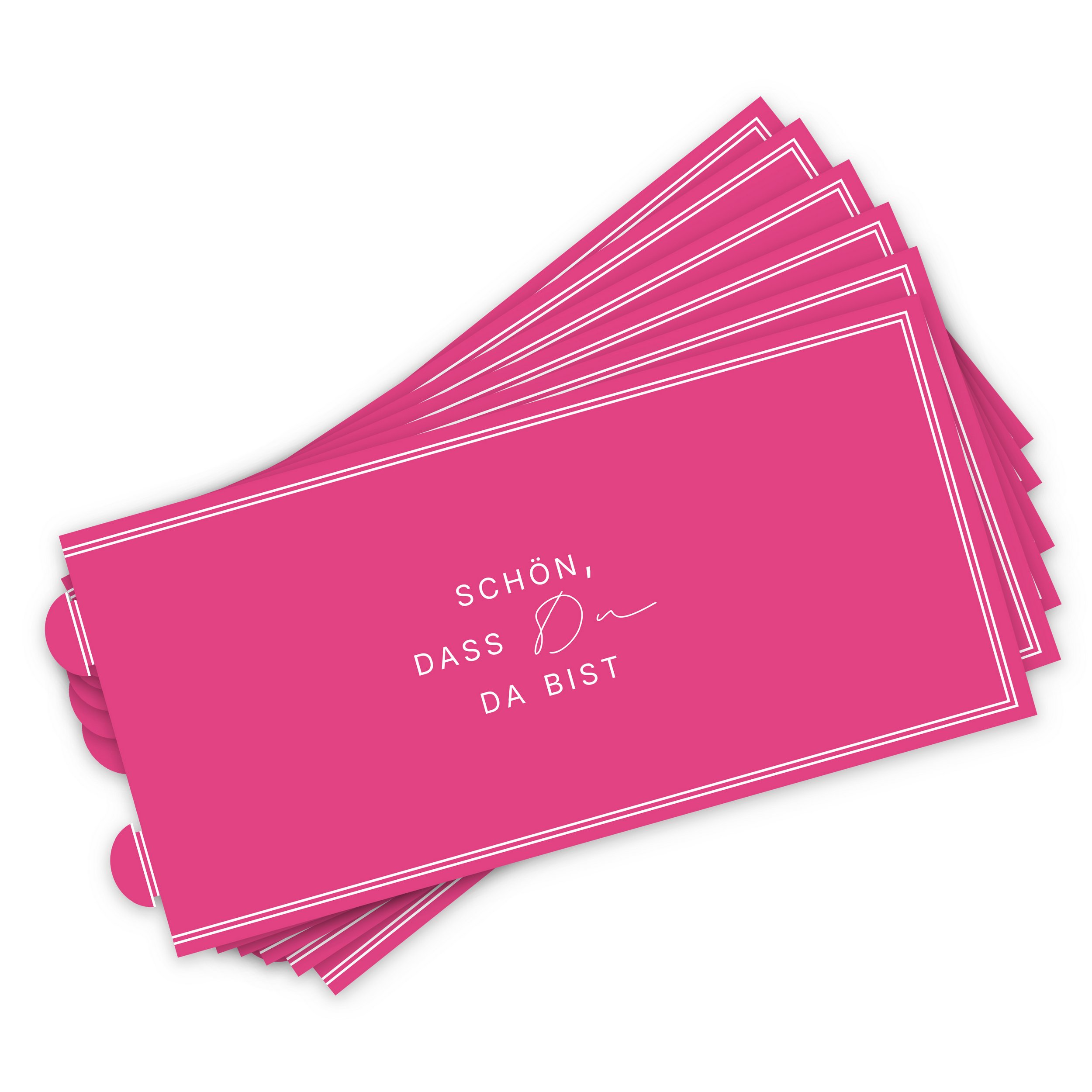 ITENGA 6x Windlichter Sch�n dass du da bist V3 pink