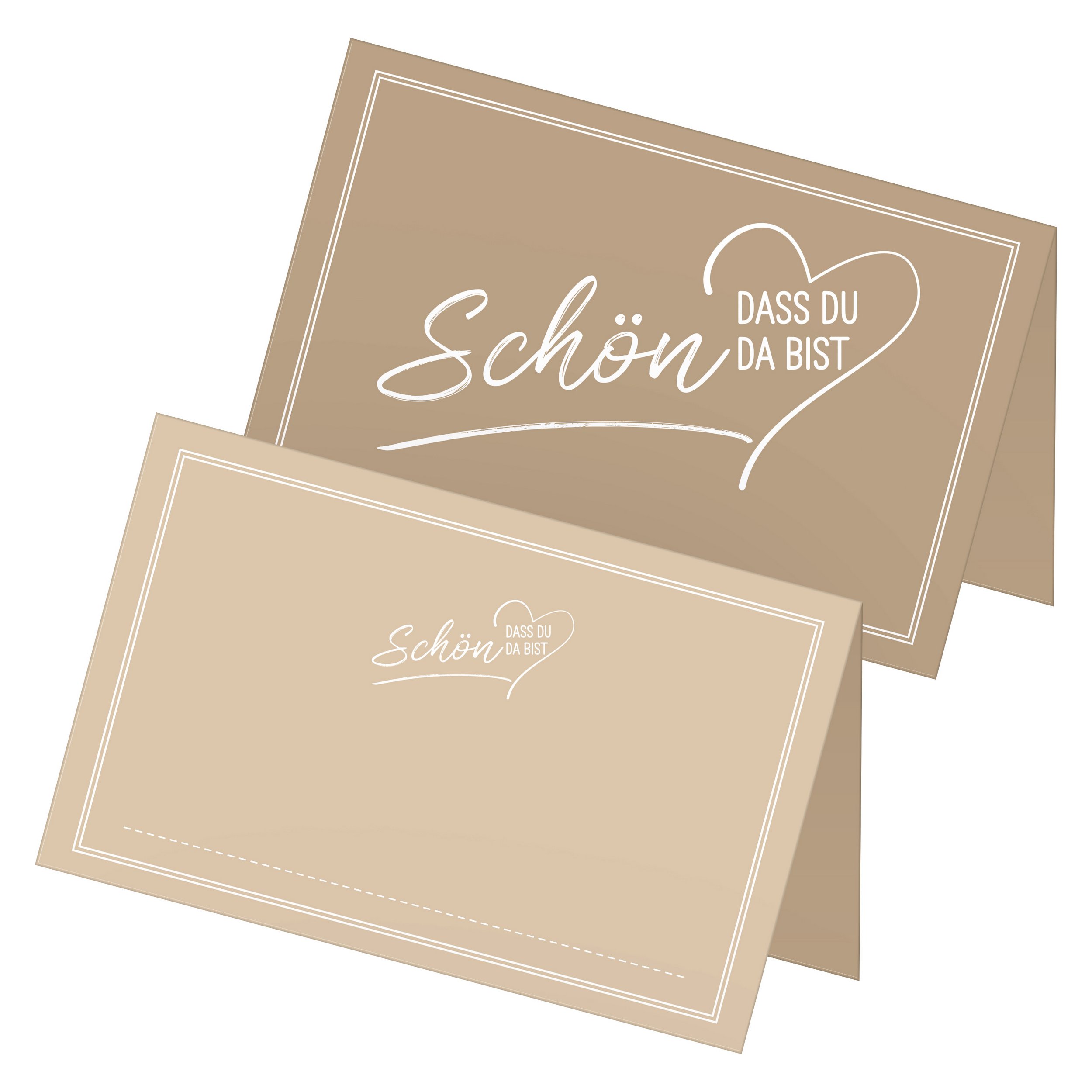 ITENGA 48x Tischkarten Sch�n dass du da bist V2 latte ma...