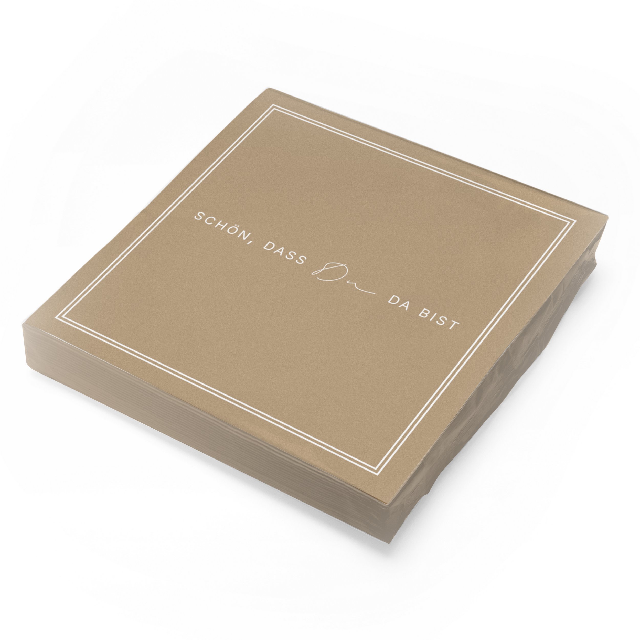 ITENGA 20x Servietten Sch�n dass du da bist V3 latte mac...