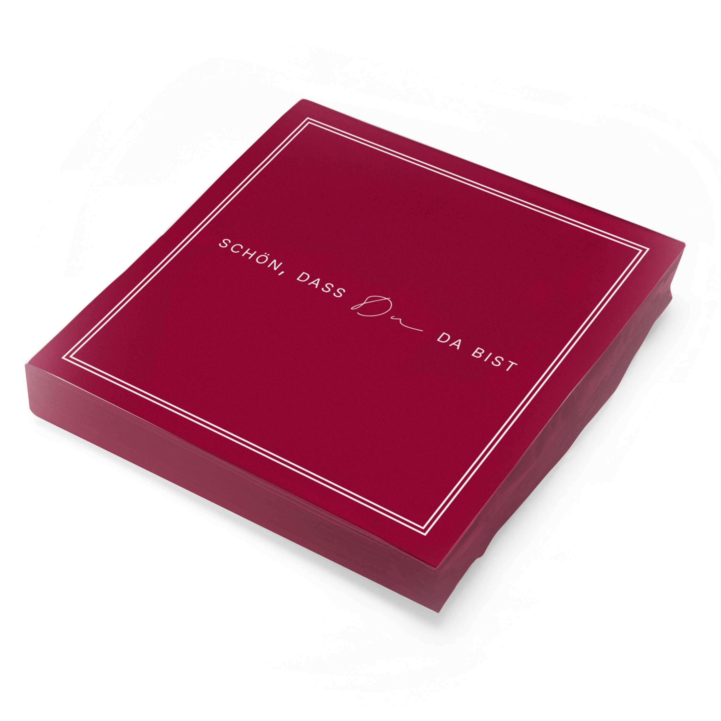 ITENGA 20x Servietten Sch�n dass du da bist V3 bordeaux rot