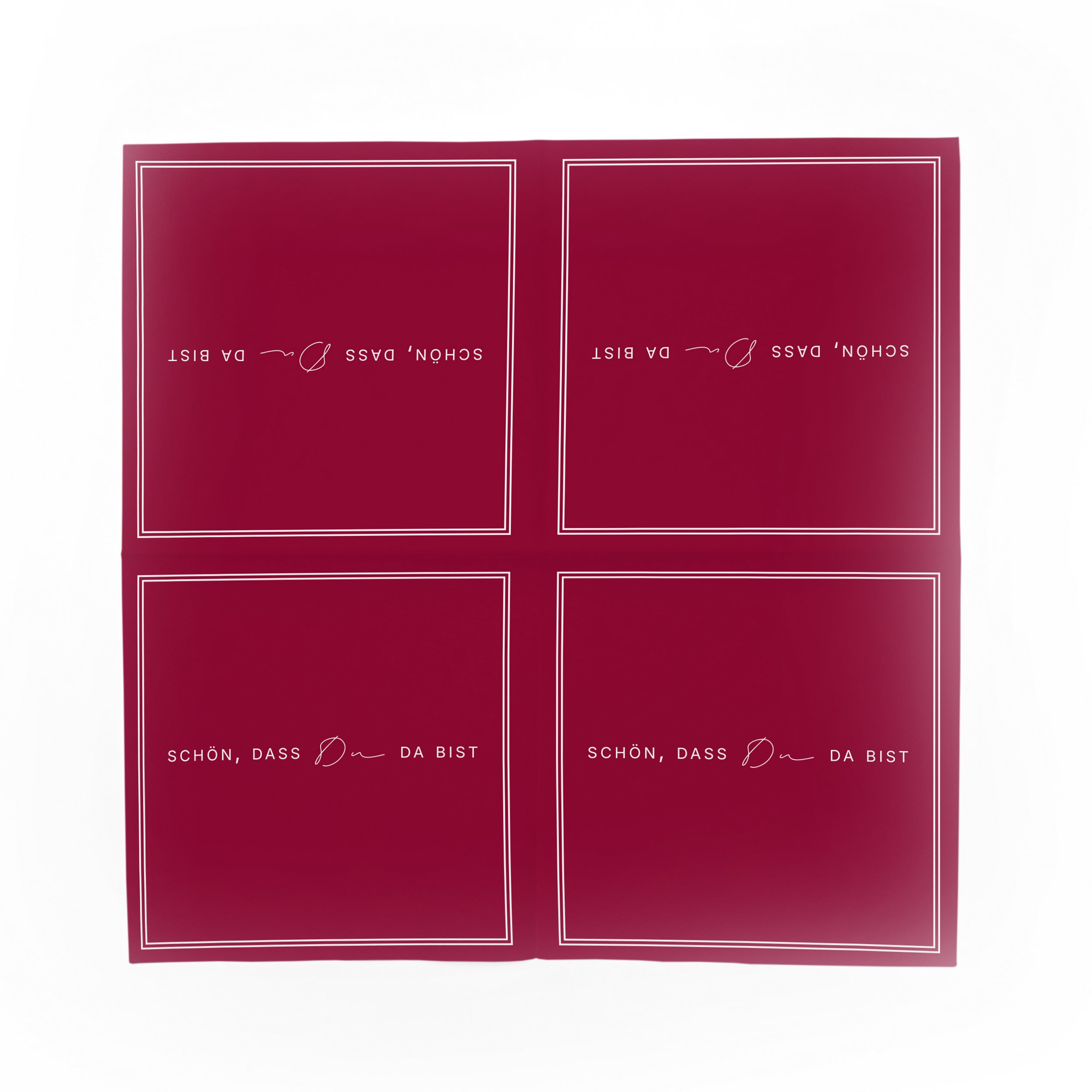 ITENGA 40x Servietten Sch�n dass du da bist V3 bordeaux rot