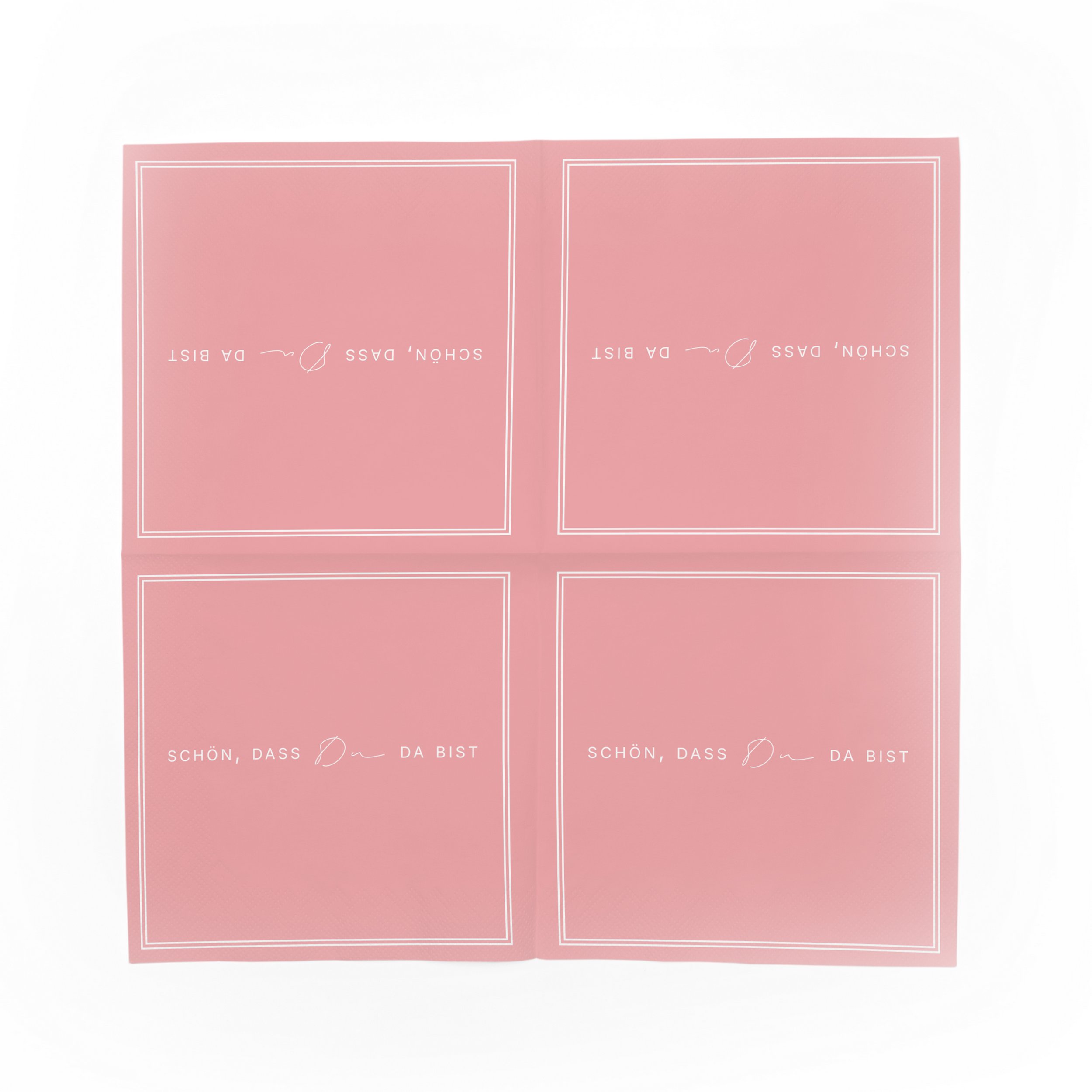 ITENGA 40x Servietten Sch�n dass du da bist V3 rosa