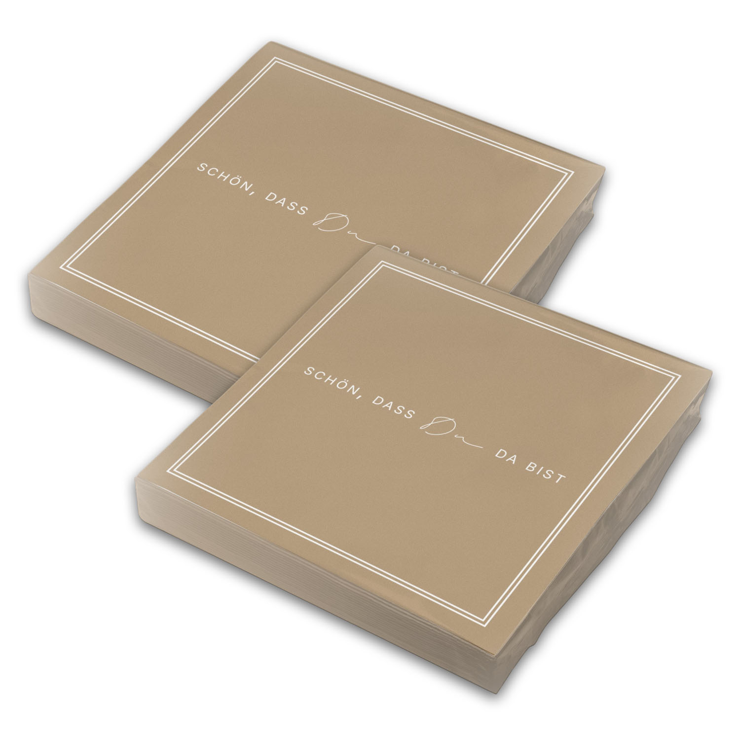 ITENGA 40x Servietten Sch�n dass du da bist V3 latte mac...