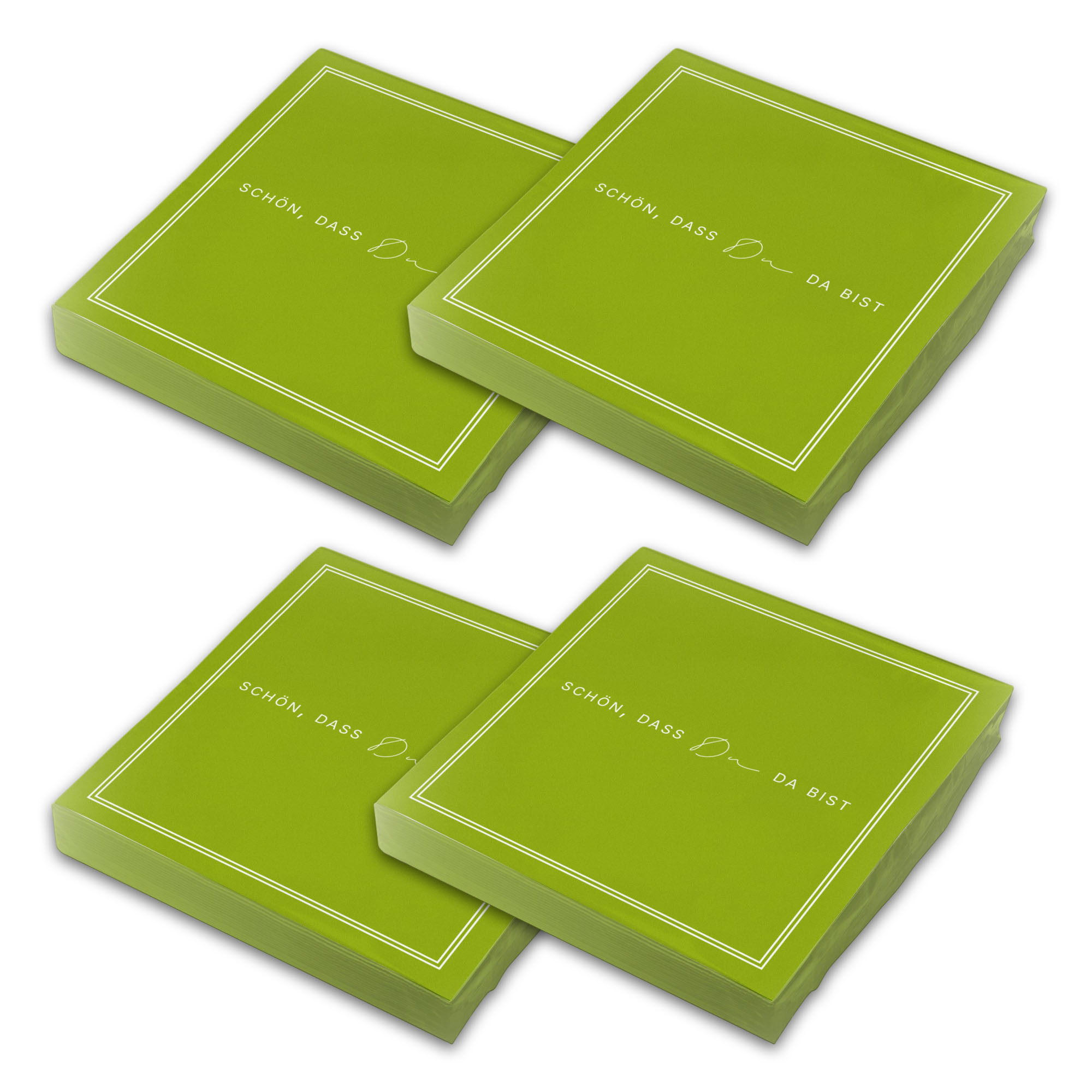 ITENGA 80x Servietten Sch�n dass du da bist V3 fr�hlings...