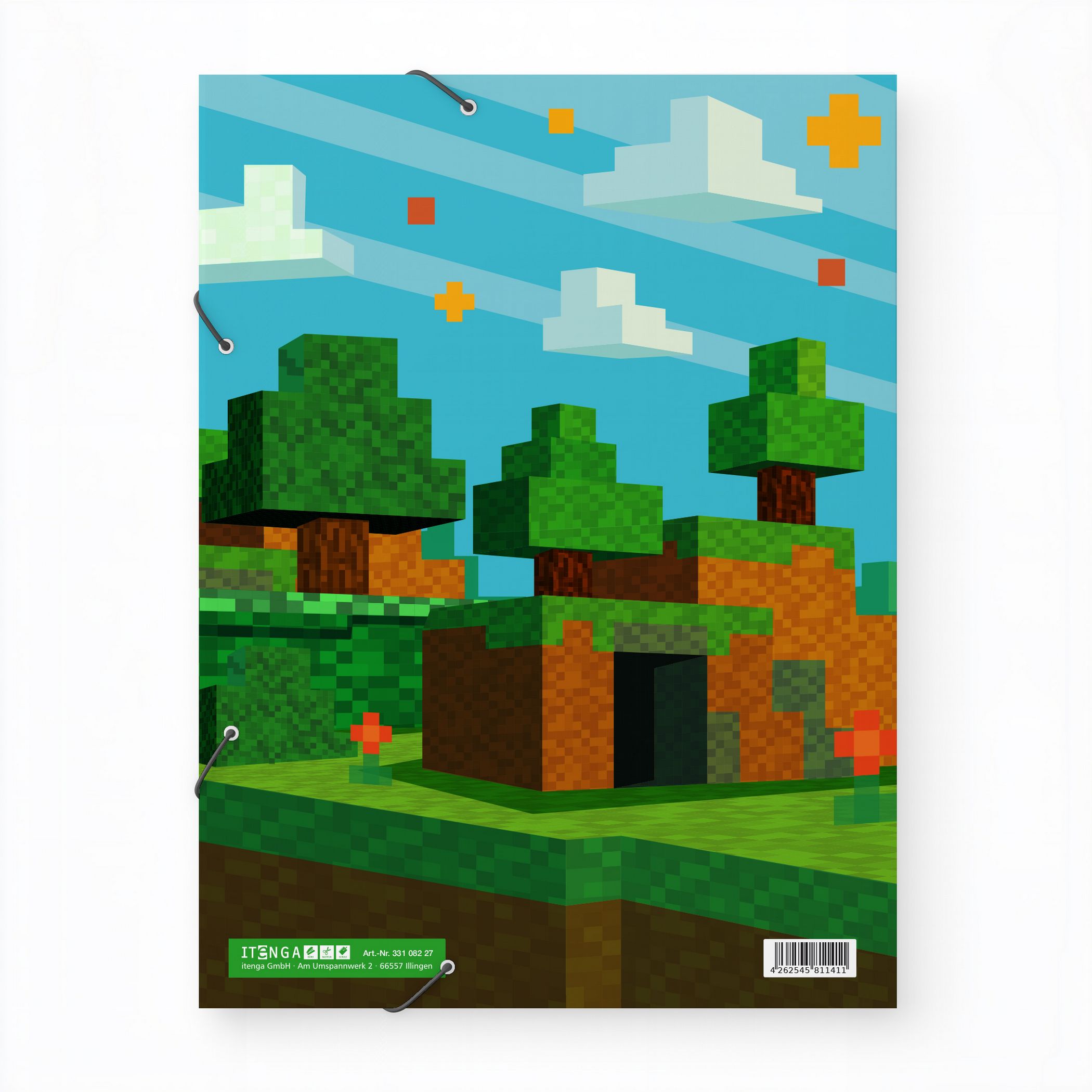 ITENGA Gummizugmappe Sammelmappe A4 PP Motiv BLOCKGAME