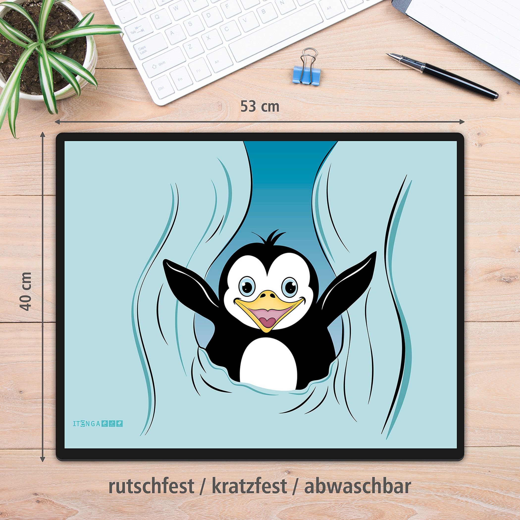 itenga Schreibunterlage V1 - Serie Funny animals - PINGUIN