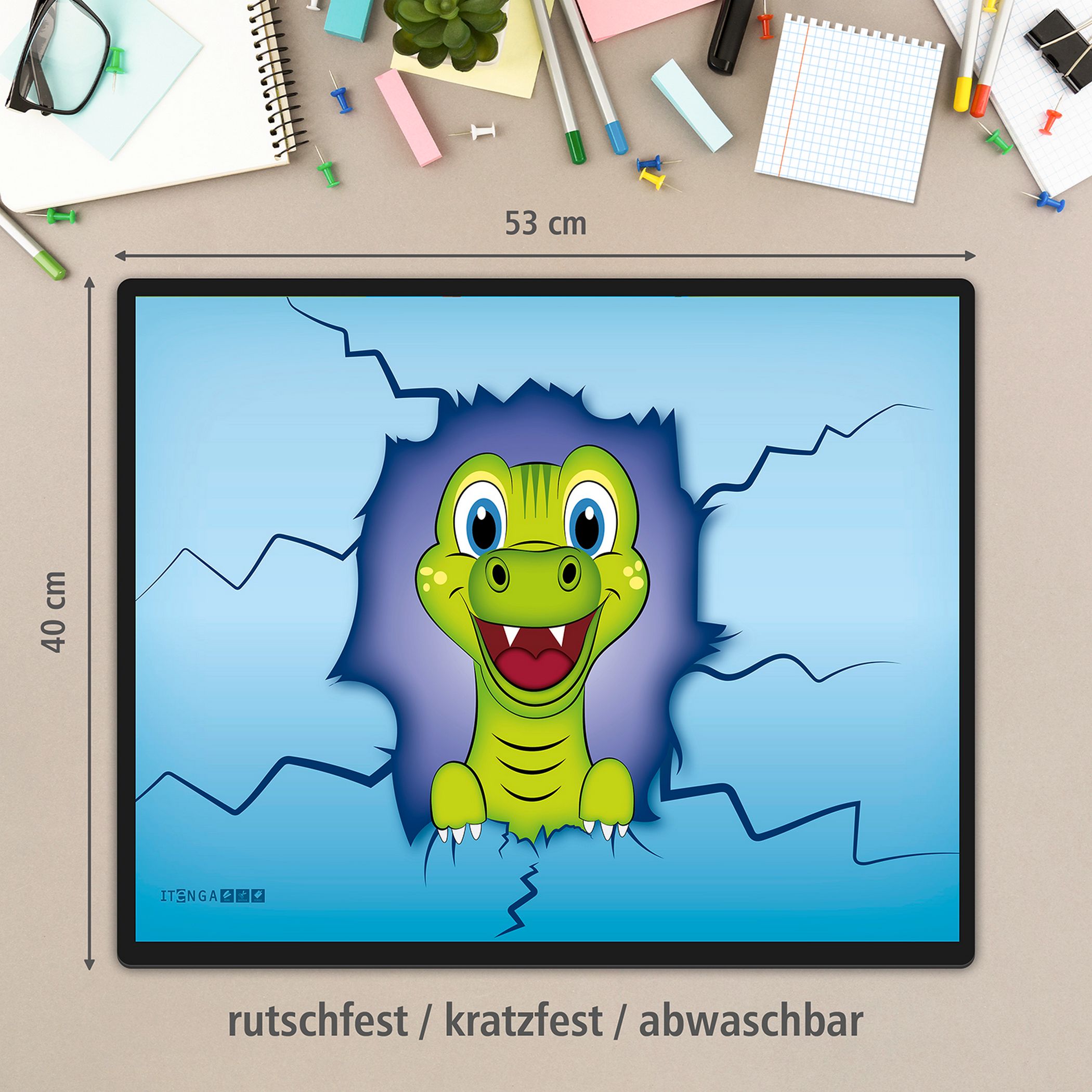itenga Schreibunterlage V1 - Serie Funny animals - DINO