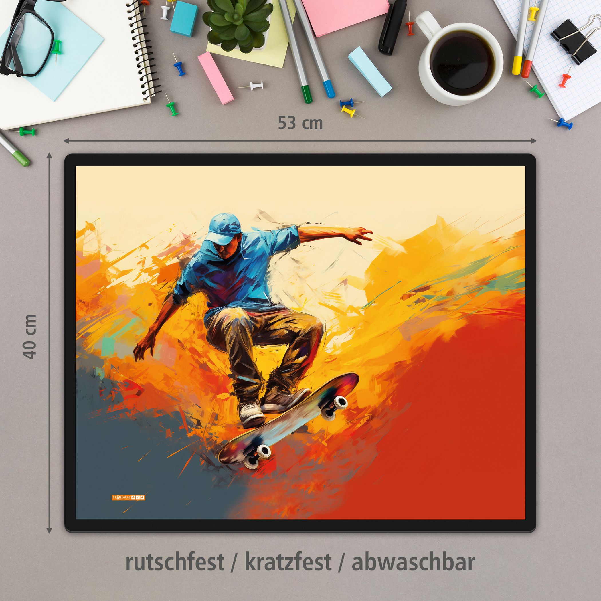 itenga Schreibunterlage V1 - Serie Sportmotive - SKATEBO...