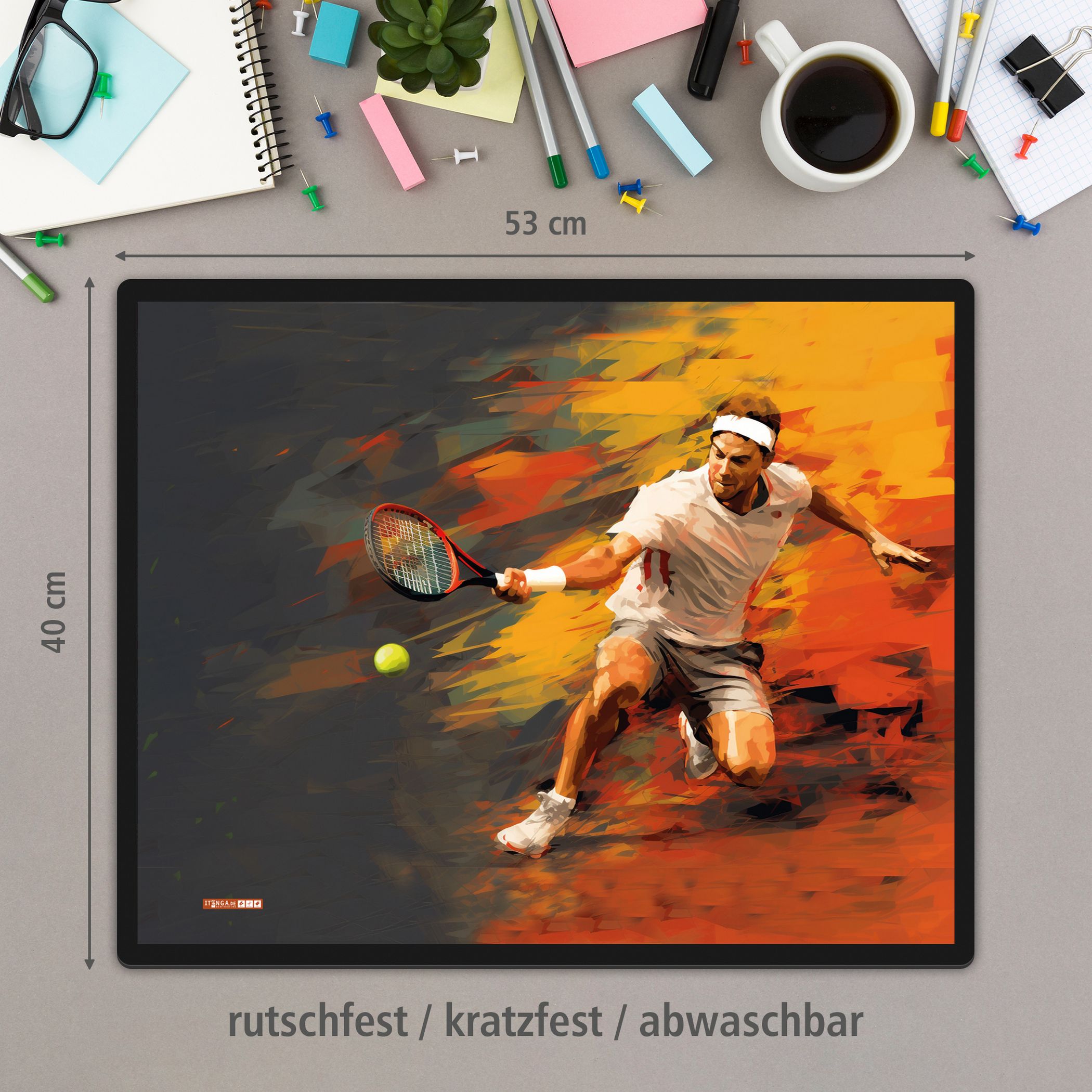 itenga Schreibunterlage V1 - Serie Sportmotive - TENNIS