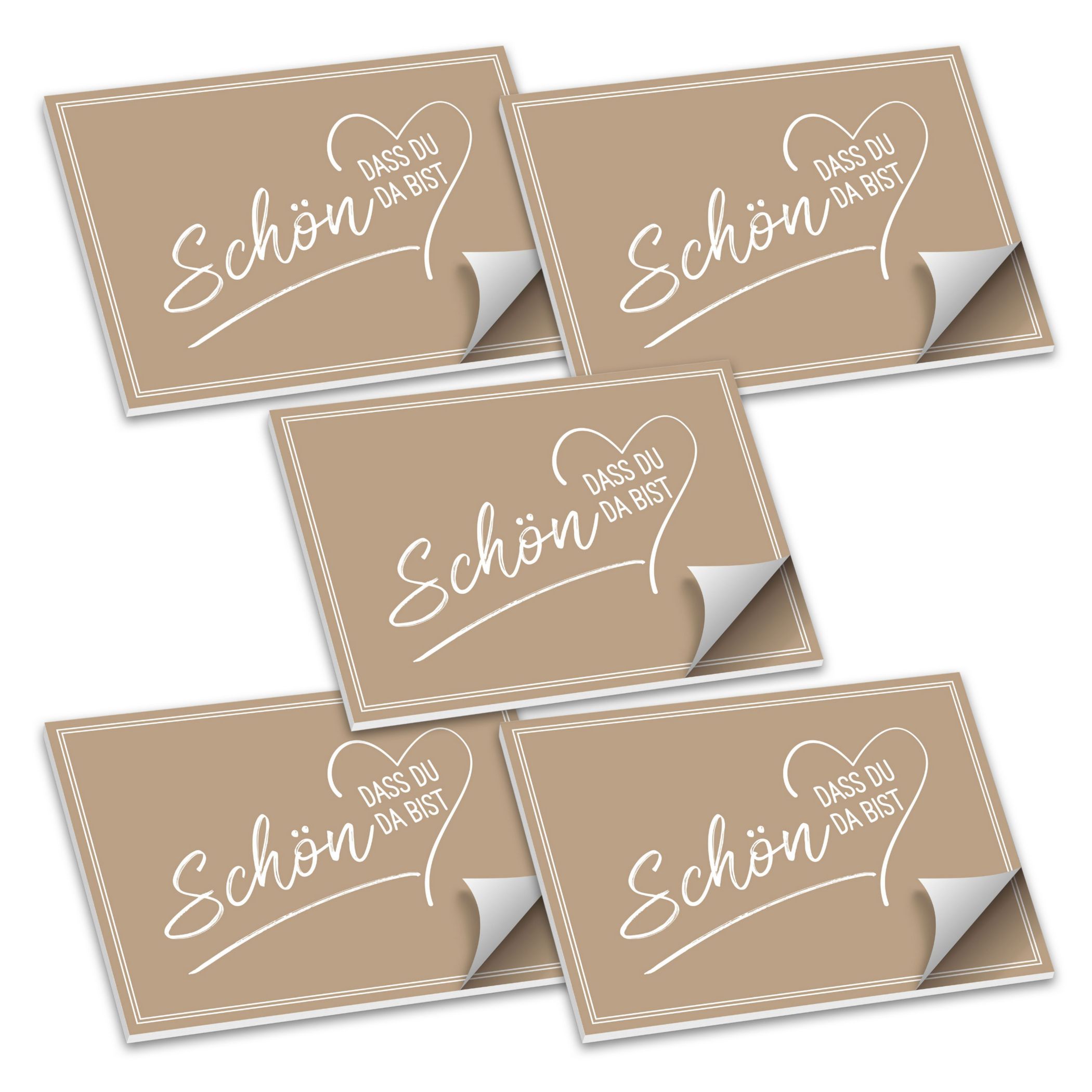 ITENGA Tischset A3 5er Set Sch�n dass du da bist V2 latt...