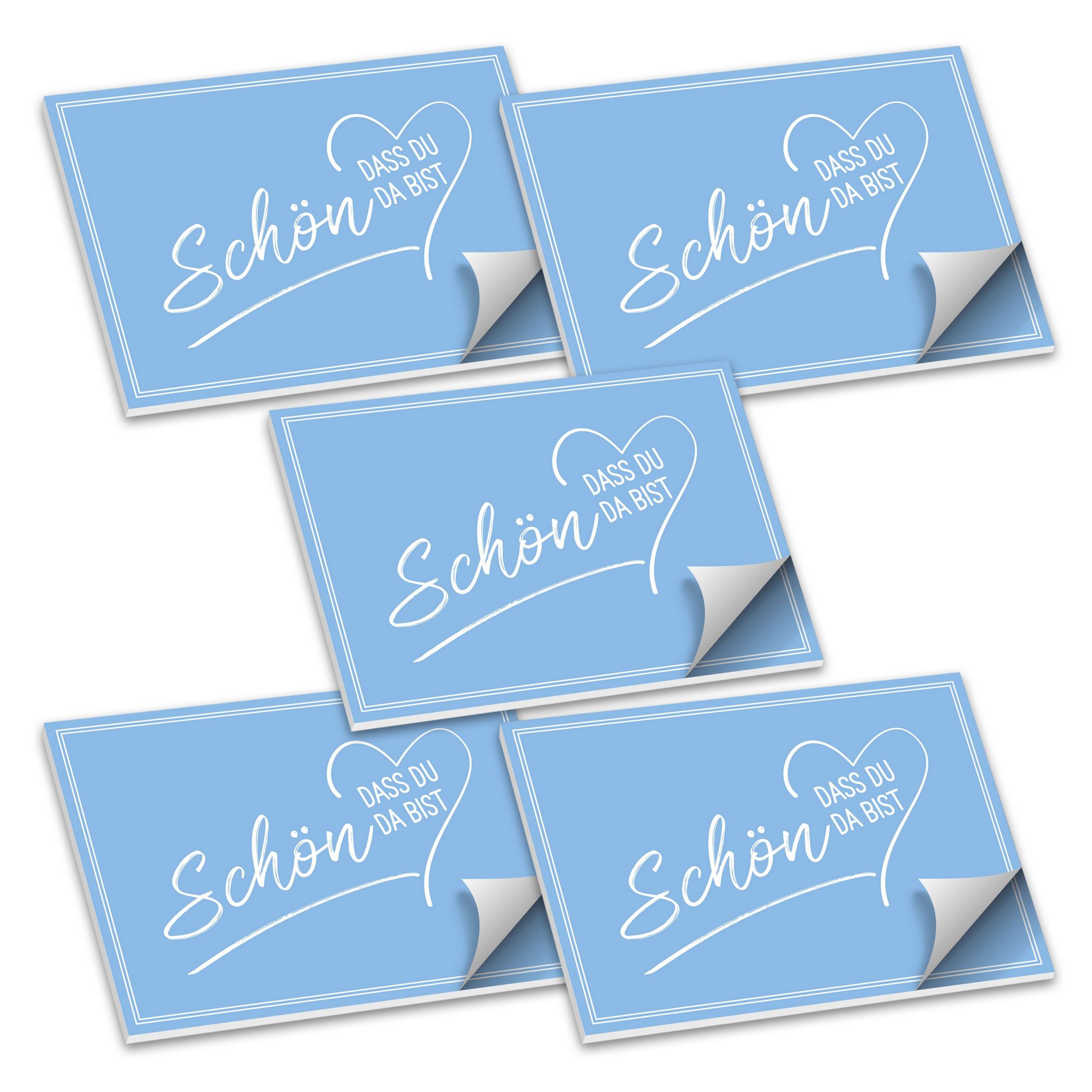 ITENGA Tischset A3 5er Set Sch�n dass du da bist V2 hell...
