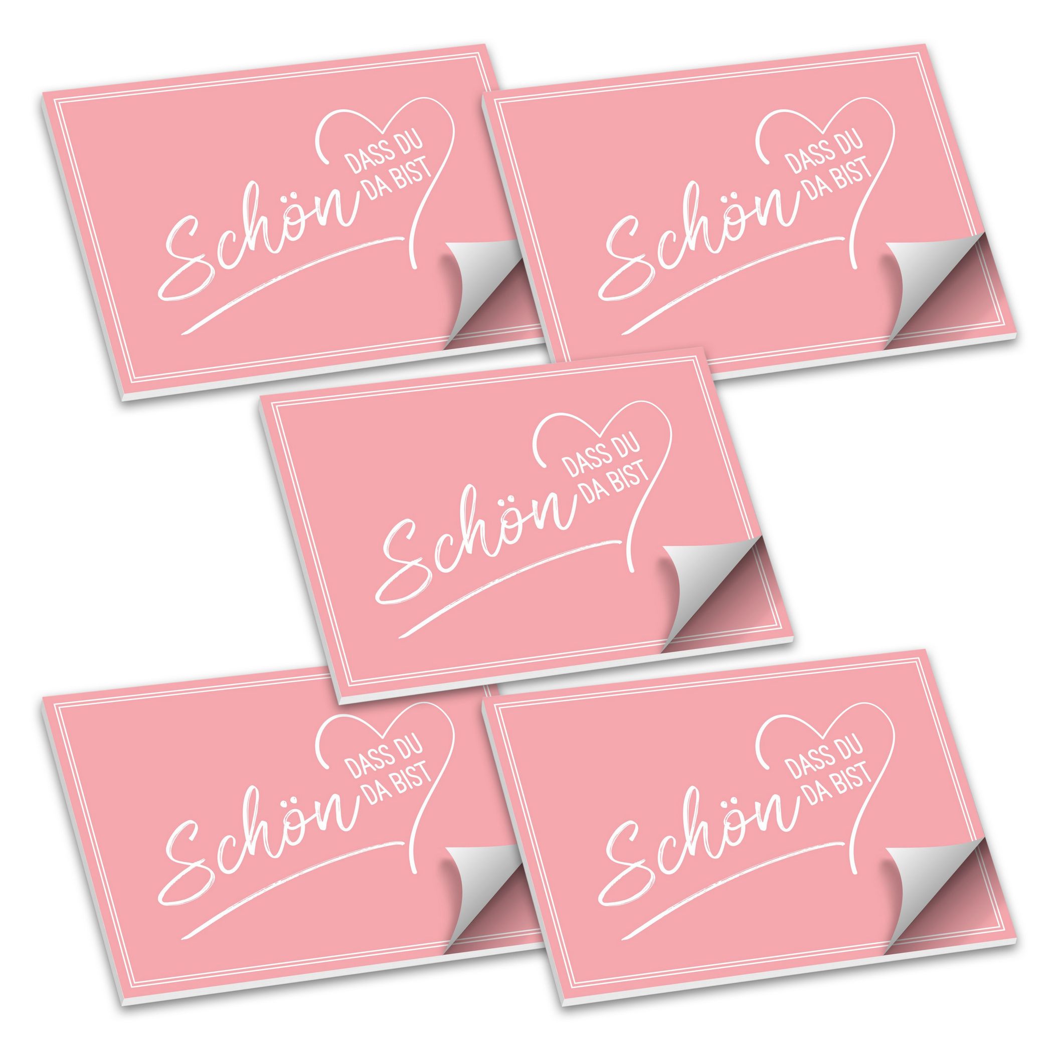 ITENGA Tischset A3 5er Set Sch�n dass du da bist V2 ROSA