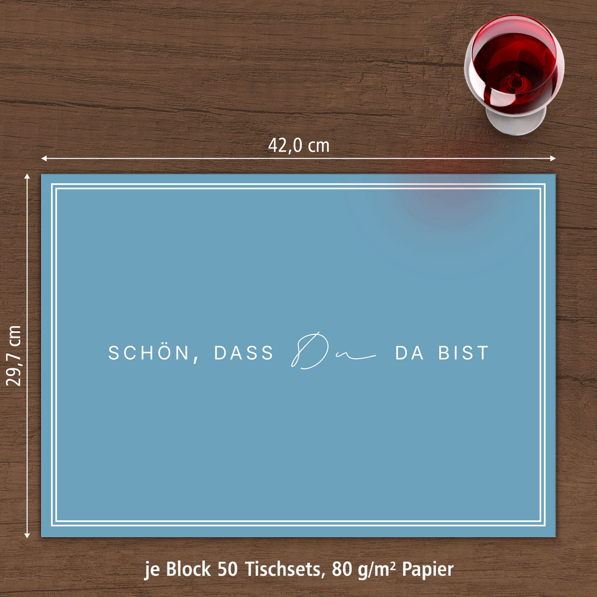 ITENGA Tischset A3 5er Set Sch�n dass du da bist V3 nord...