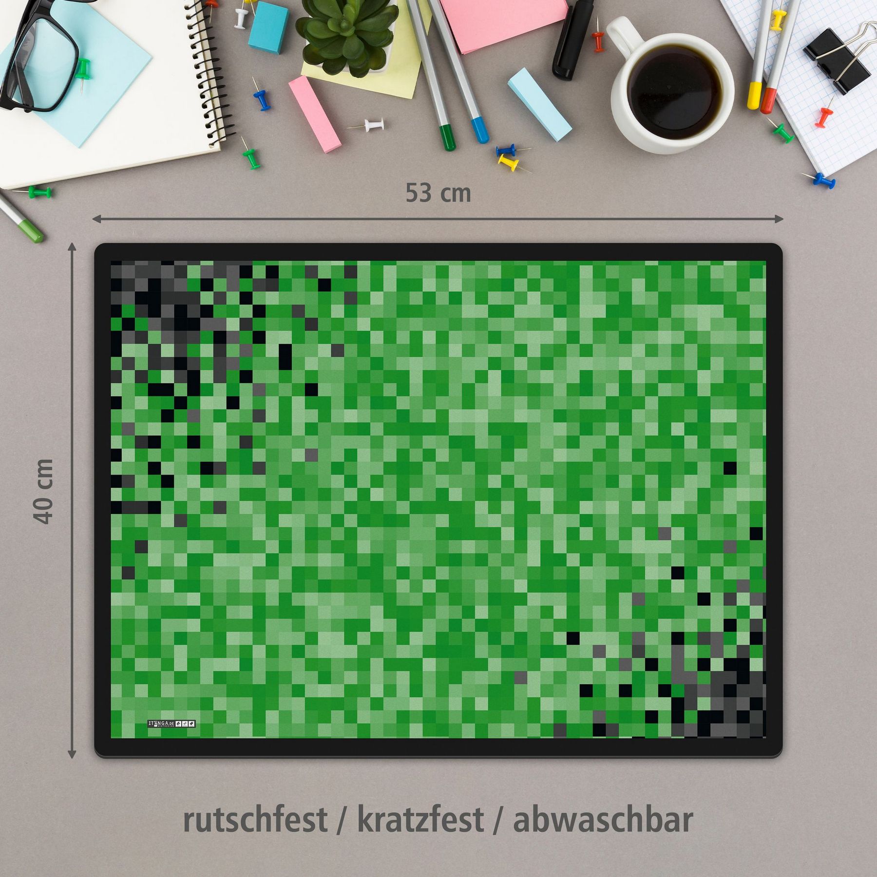 ITENGA Papierkorb Schreibtischunterlage Mauspad Set - ca...