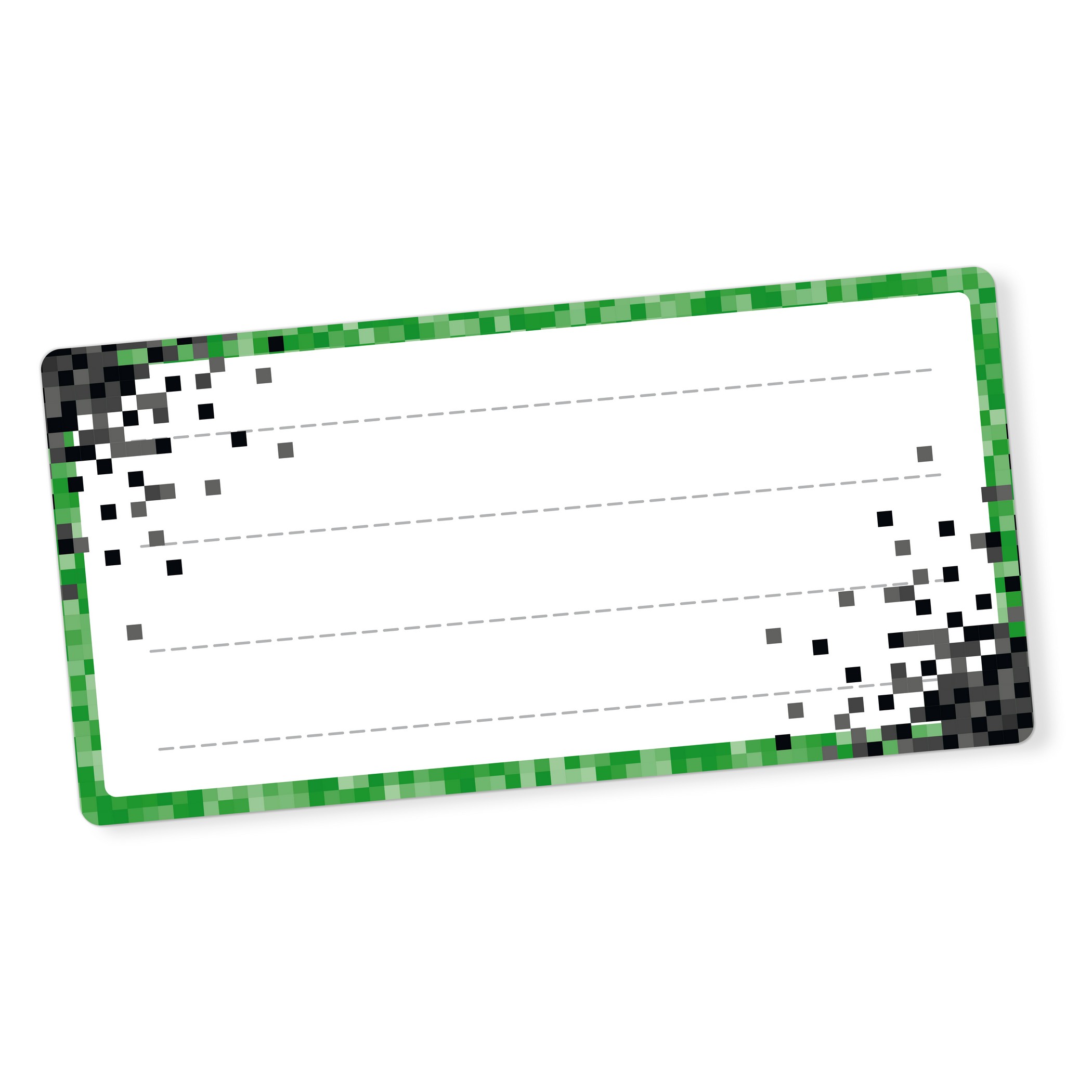 itenga 40x Buchetiketten PIXEL 9x4,5cm Namensetiketten H...