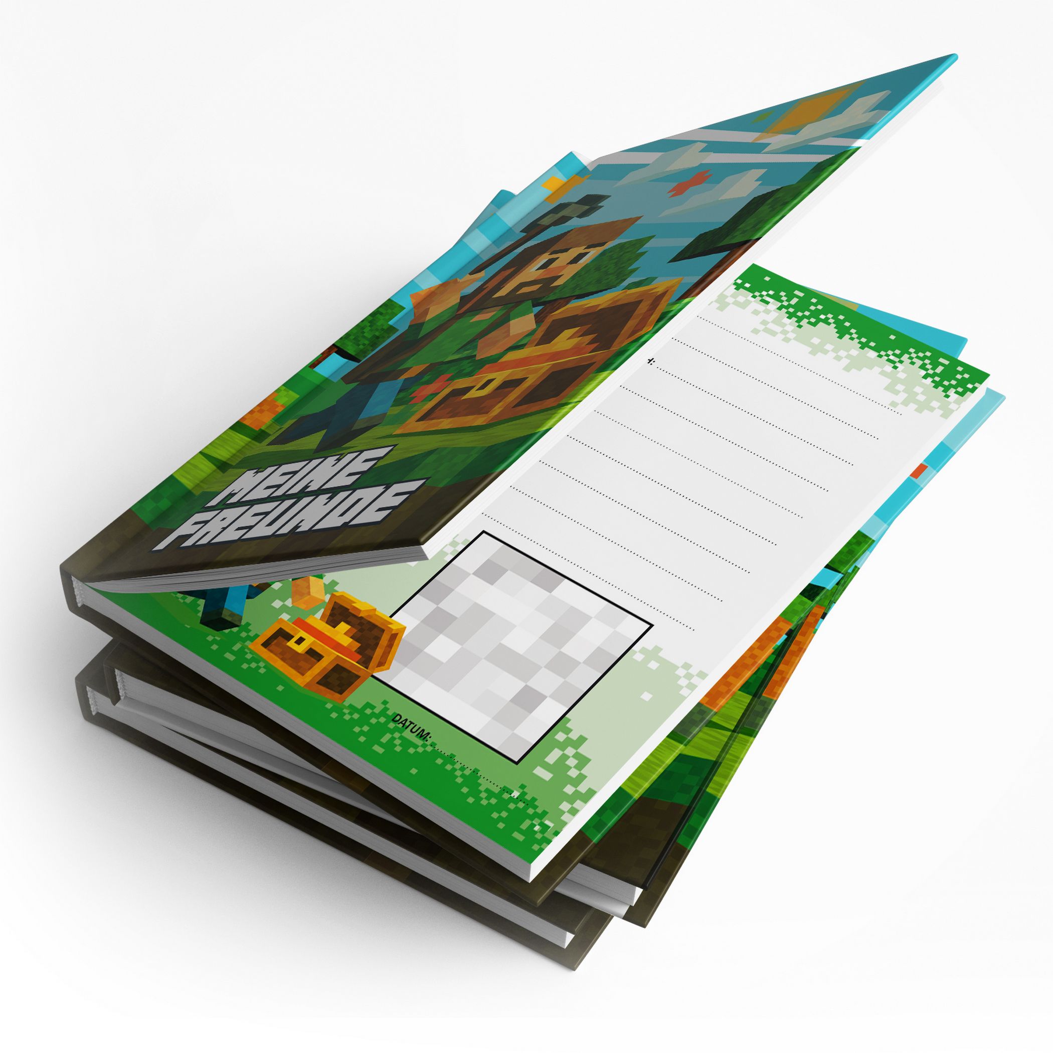 itenga Freundebuch DIN A5 88 Seiten Motiv BLOCKGAME
