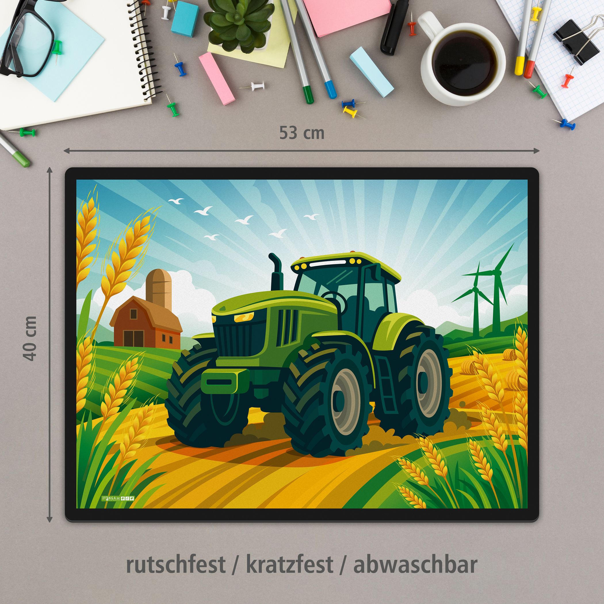 ITENGA Kinder Papierkorb Schreibtischunterlage Set - ca....