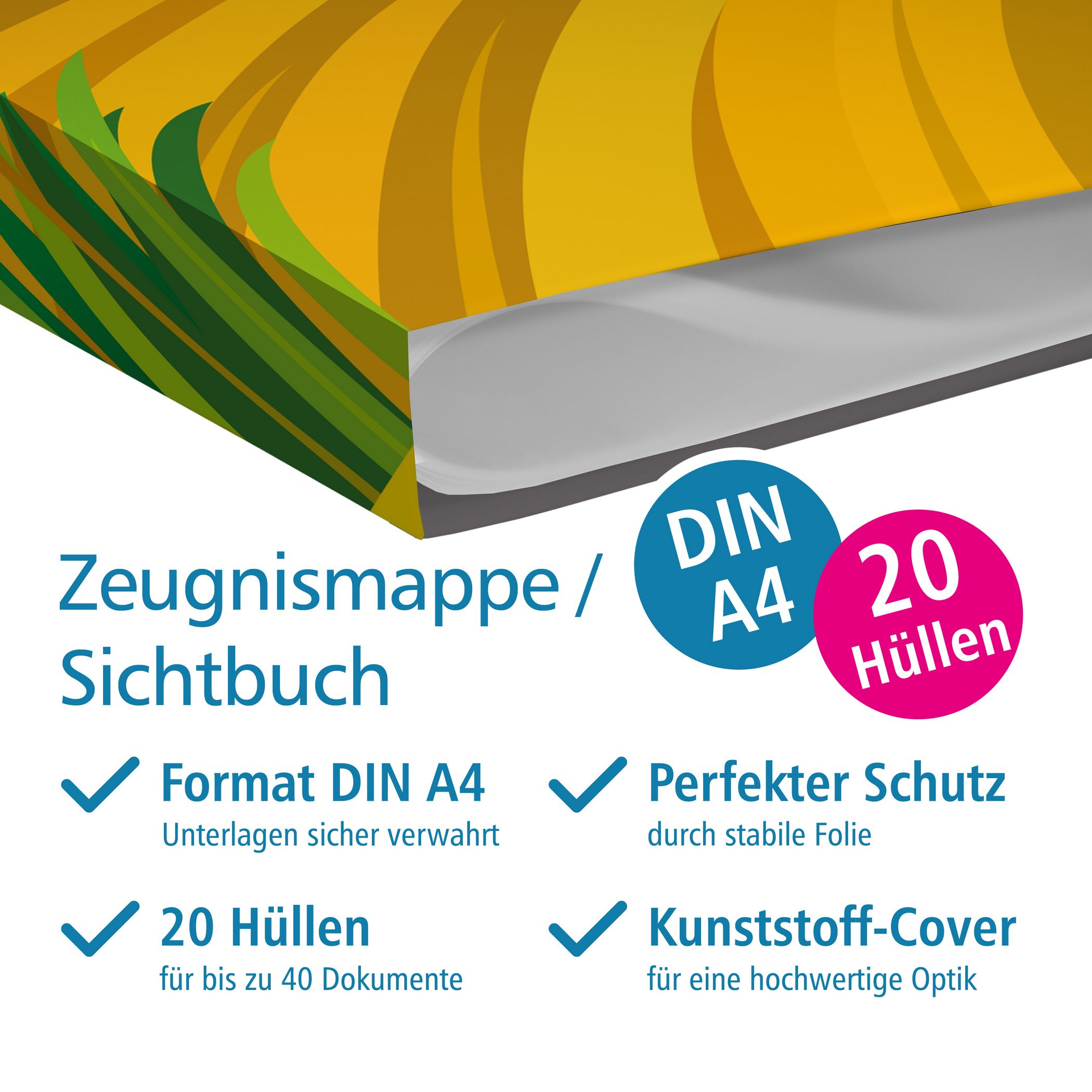 itenga Zeugnismappe A4 Kunststoff Sichtbuch Motiv Trakto...