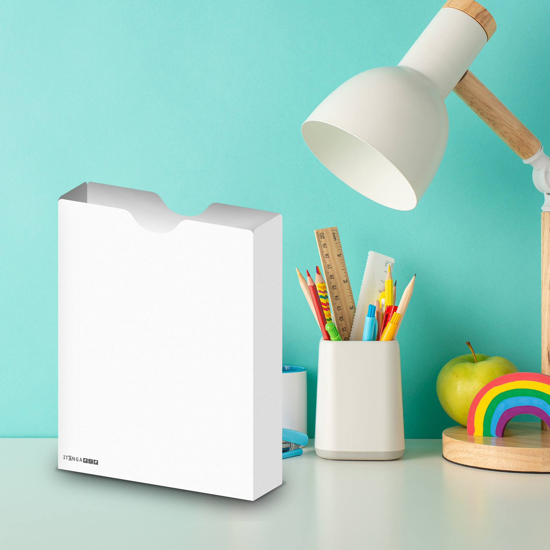 itenga Heftbox DIN A4 Hochformat aus PP Kunststoff WEISS