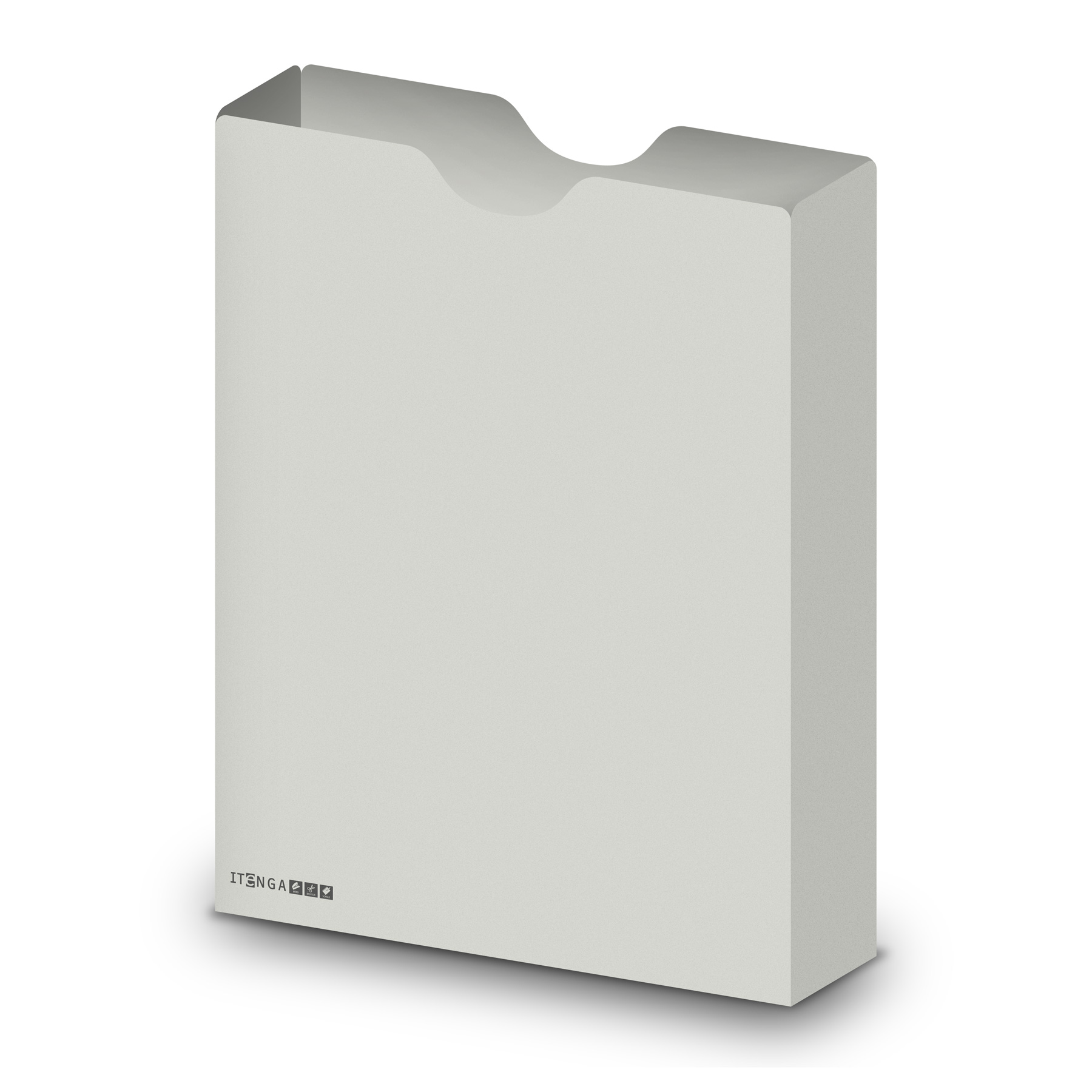 itenga Heftbox DIN A4 Hochformat aus PP Kunststoff HELLGRAU