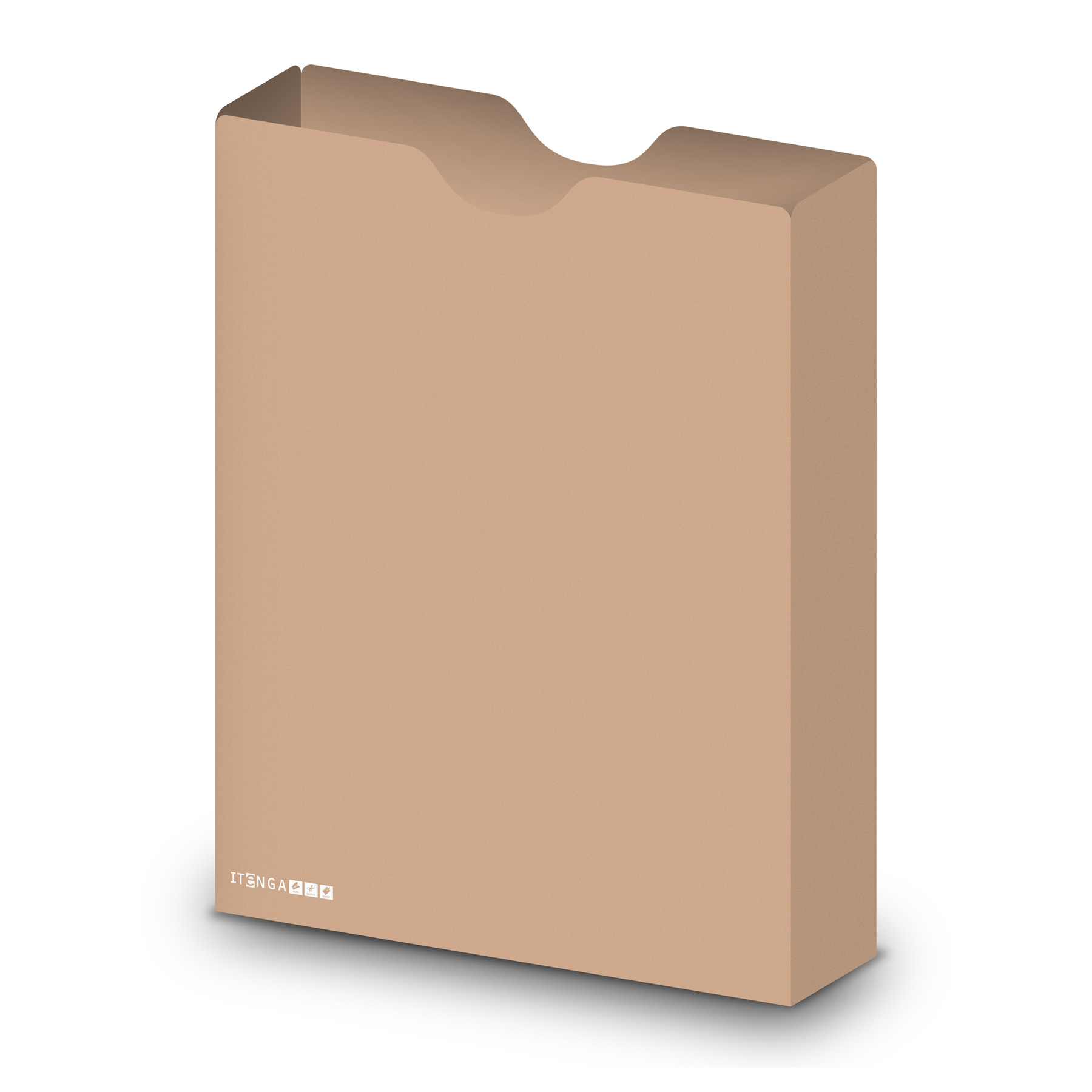 itenga Heftbox DIN A4 Hochformat aus PP Kunststoff LATTE...