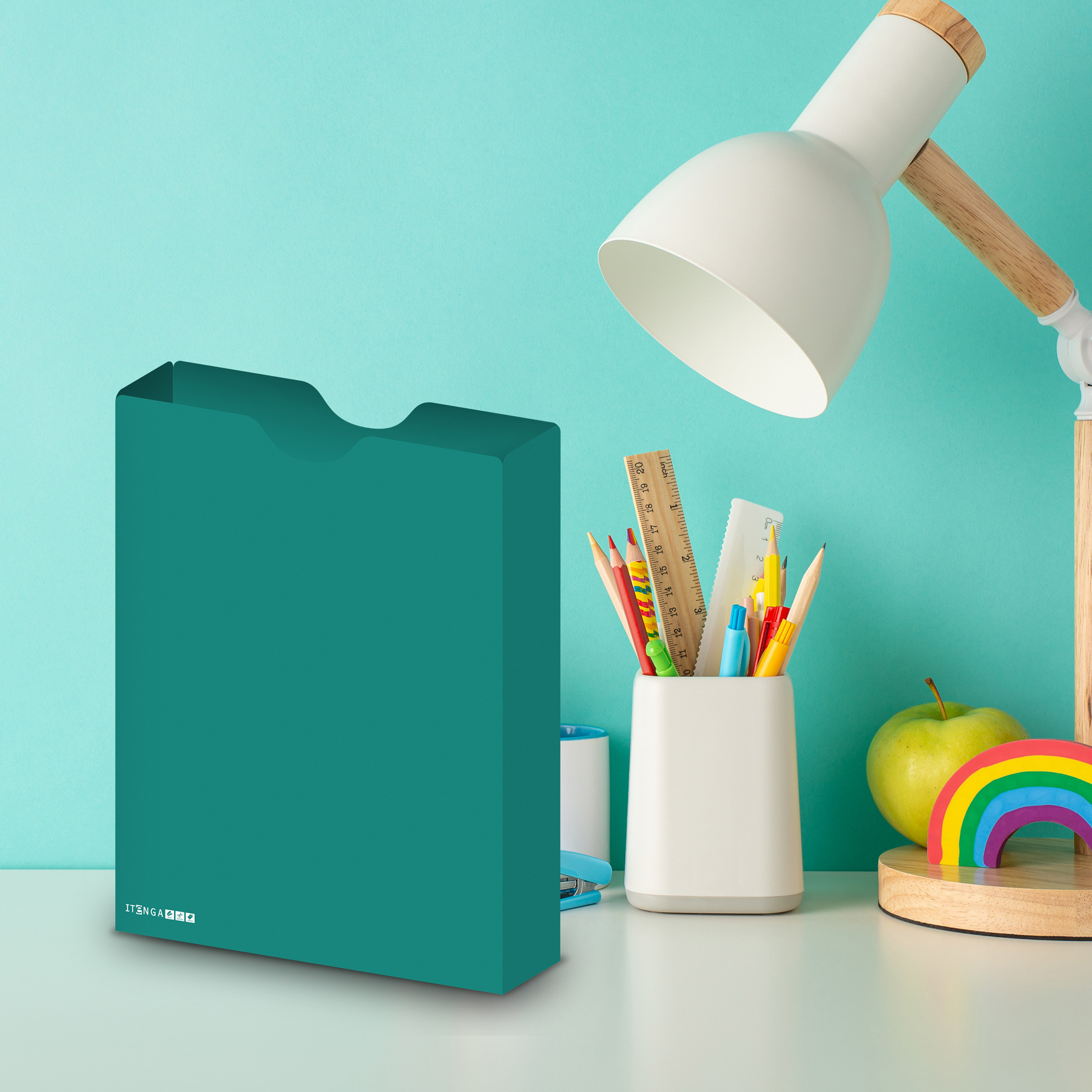 itenga Heftbox DIN A4 Hochformat aus PP Kunststoff T�RKIS