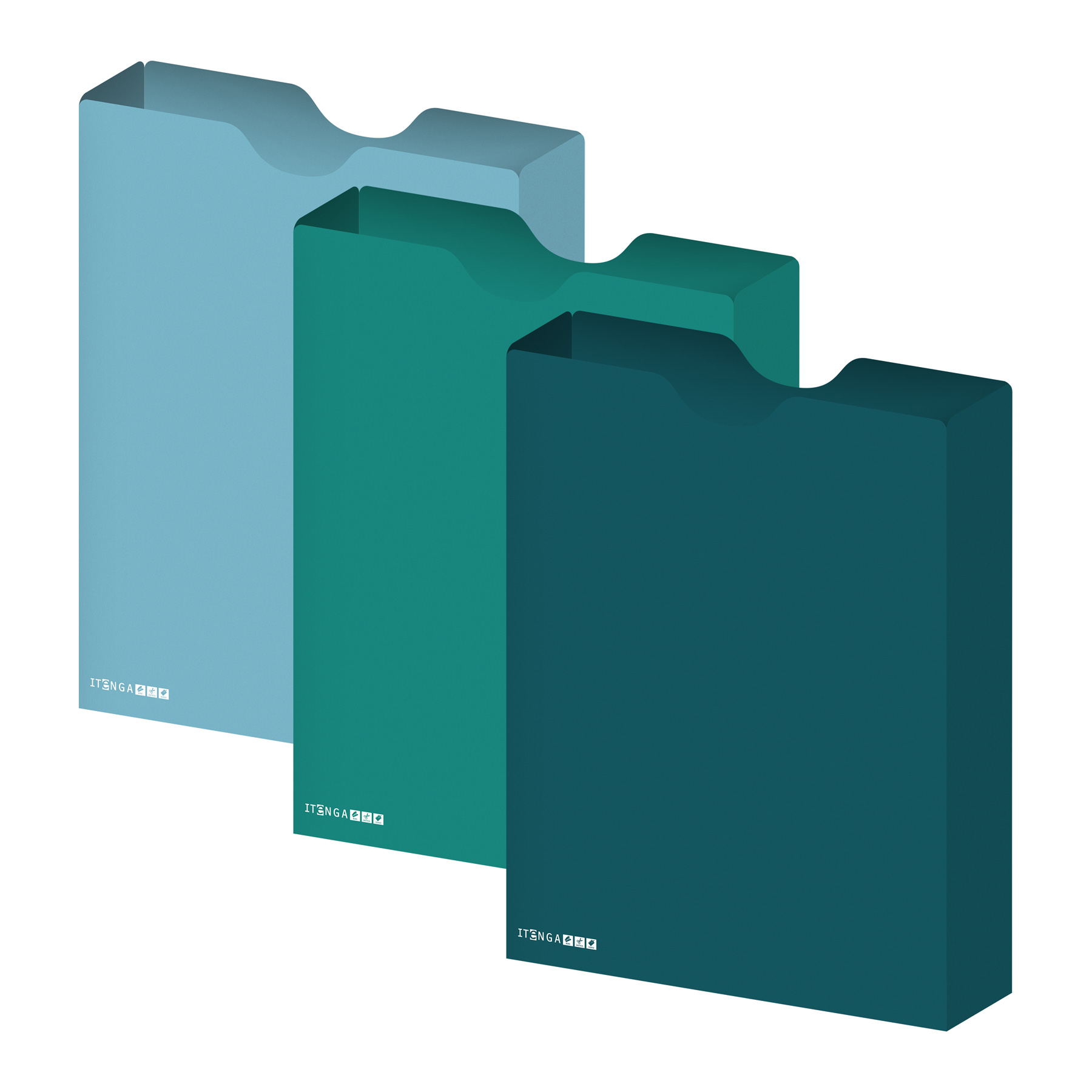 itenga Heftbox DIN A4 Hochformat aus PP petrol t�rkis no...