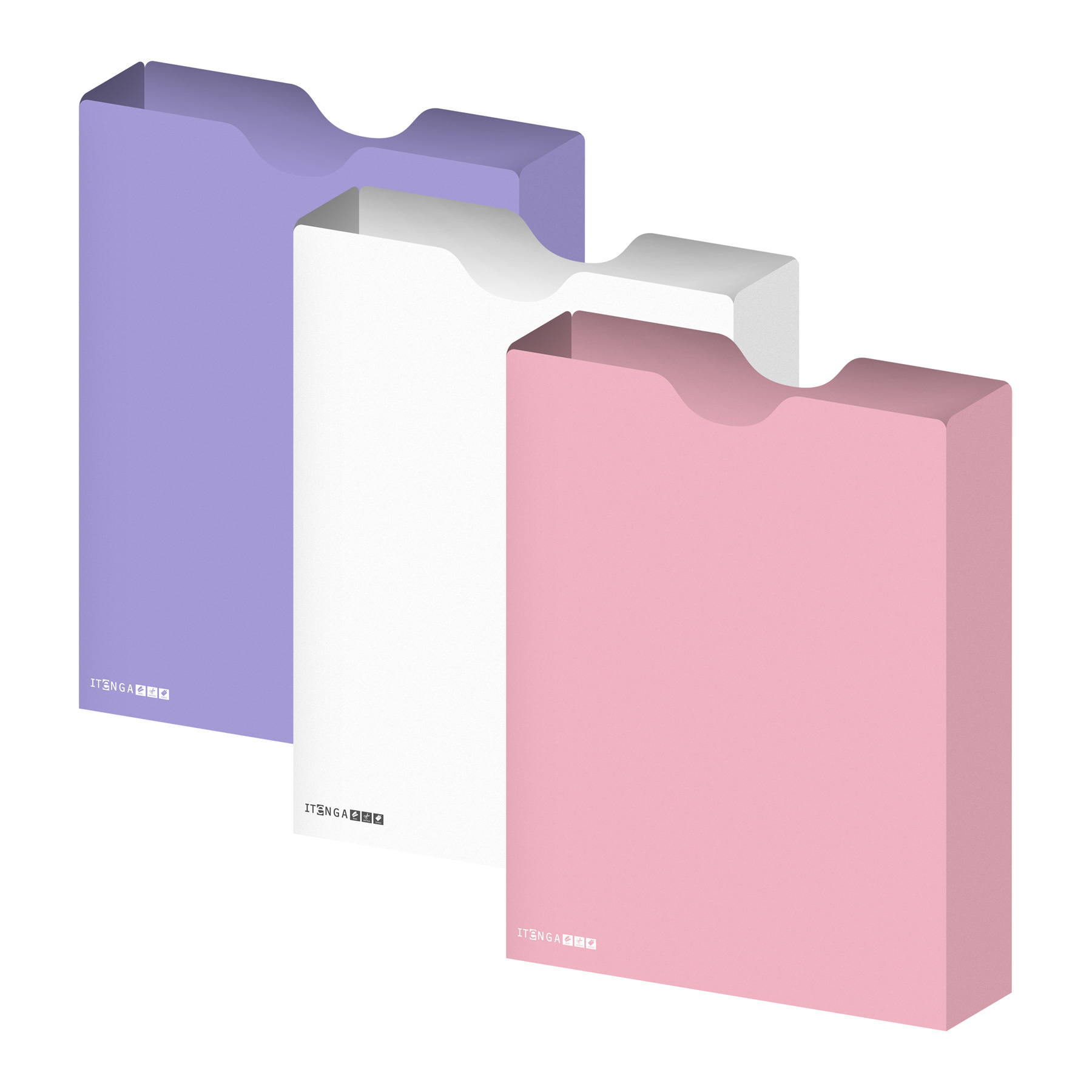 itenga Heftbox DIN A4 Hochformat aus PP flieder rosa wei...