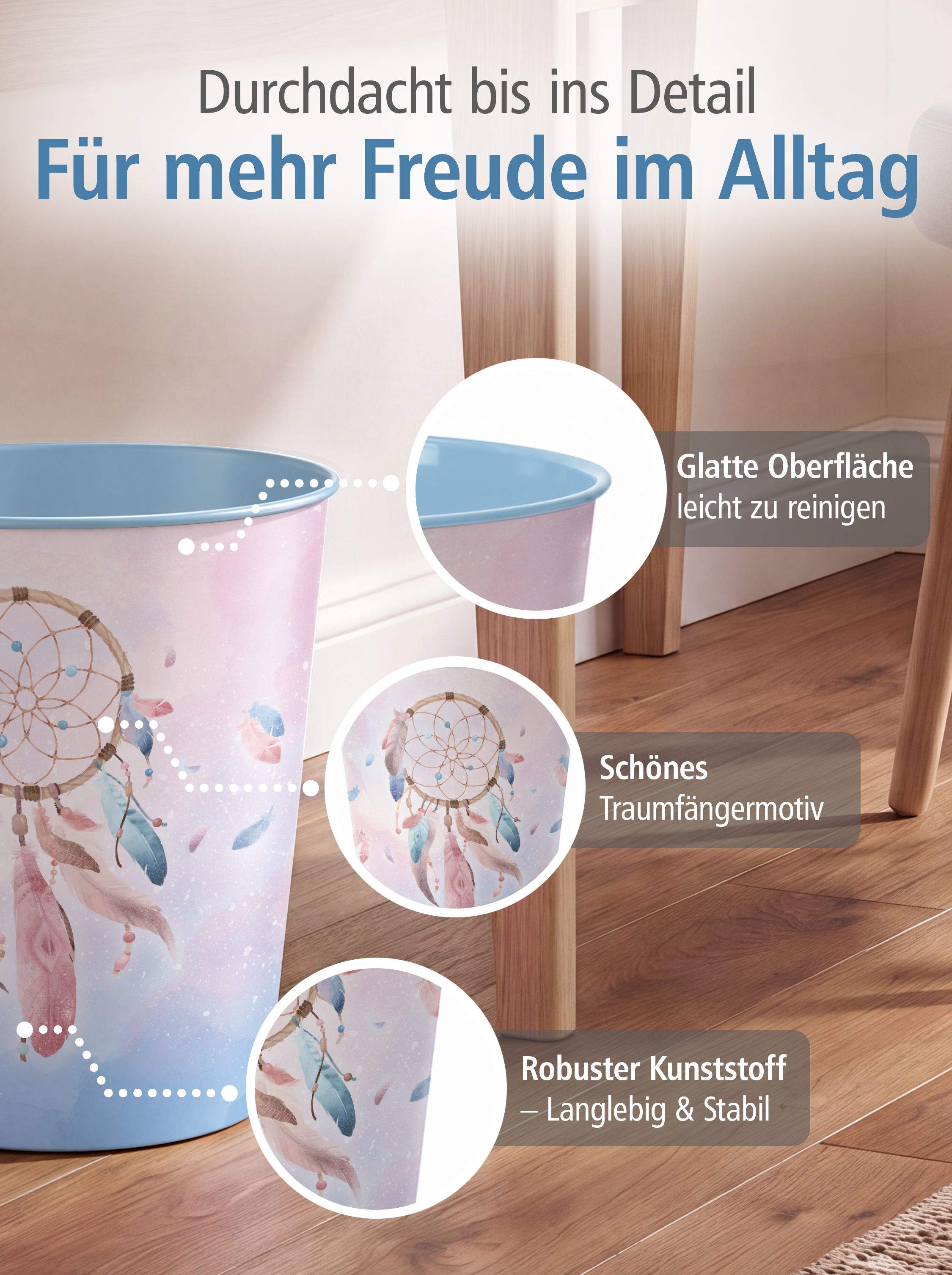 itenga Papierkorb - Motiv TRAUMF�NGER - ca. 11 Liter