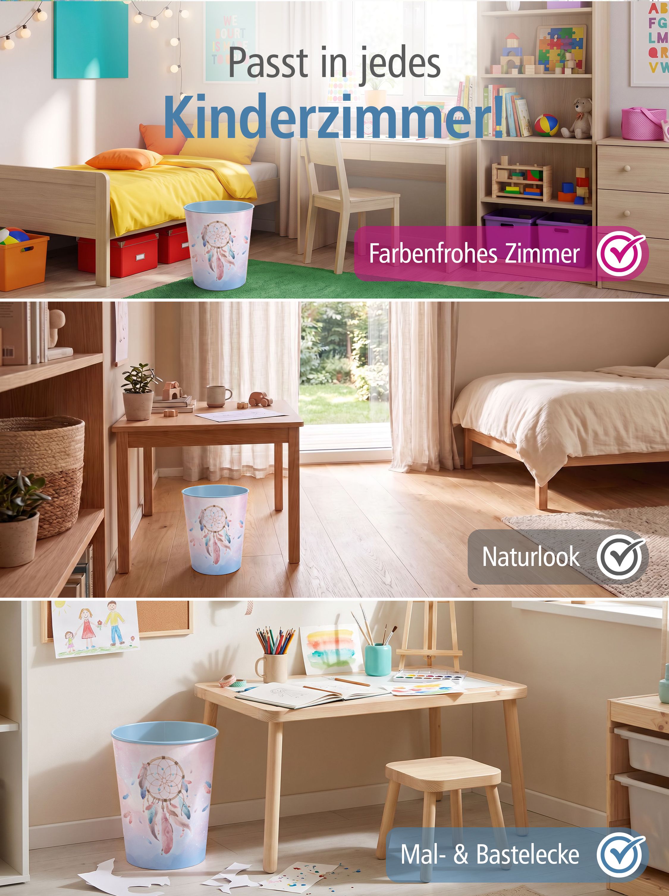 itenga Papierkorb - Motiv TRAUMF�NGER - ca. 11 Liter