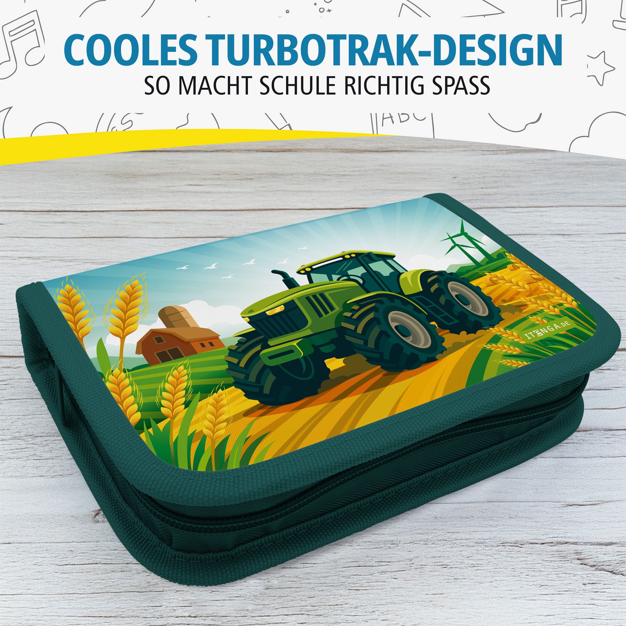 itenga Sch�ler-Etui M�ppchen Traktor Turbo Trak 28 teili...