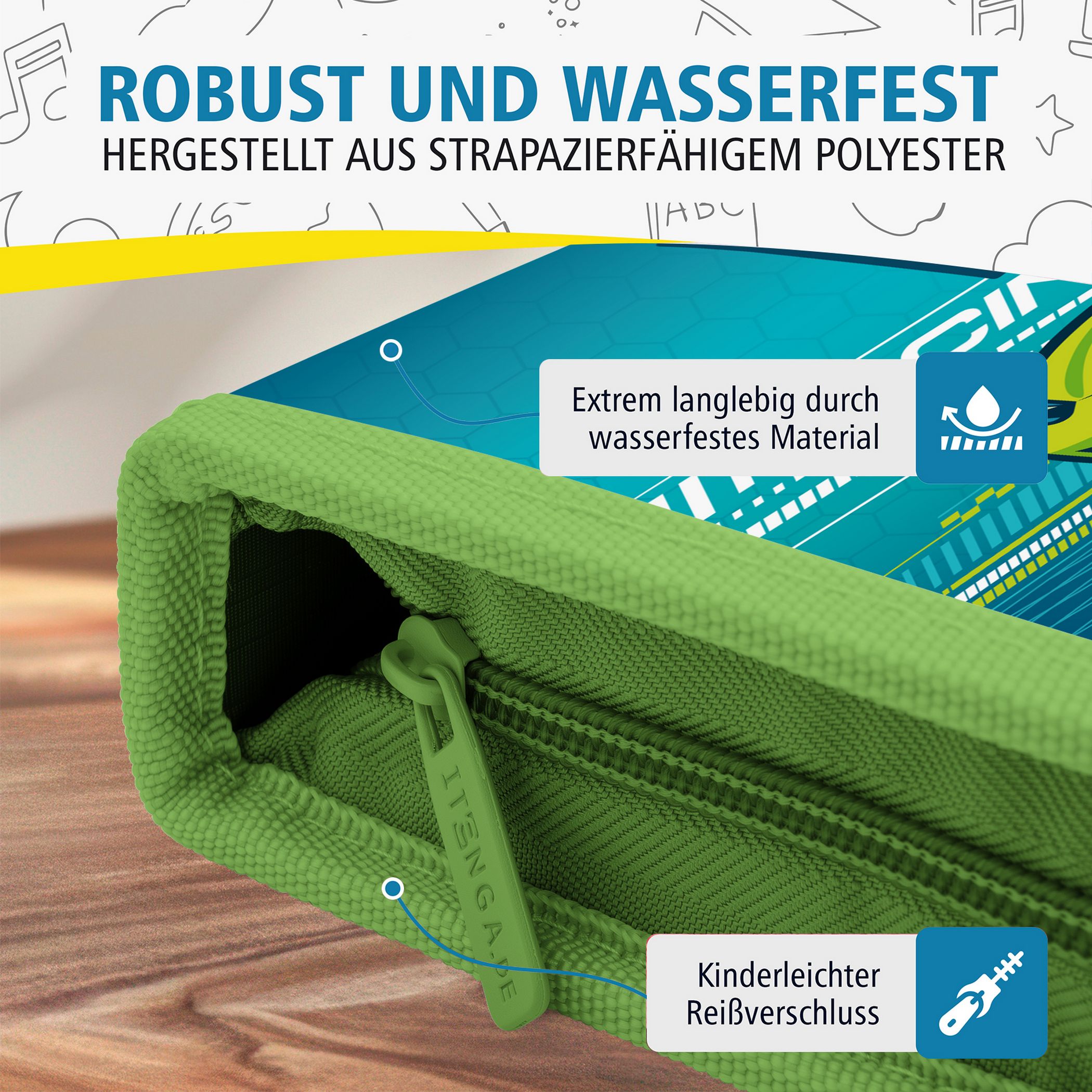 itenga Sch�ler-Etui M�ppchen Rennauto Nitron 28 teilig (...