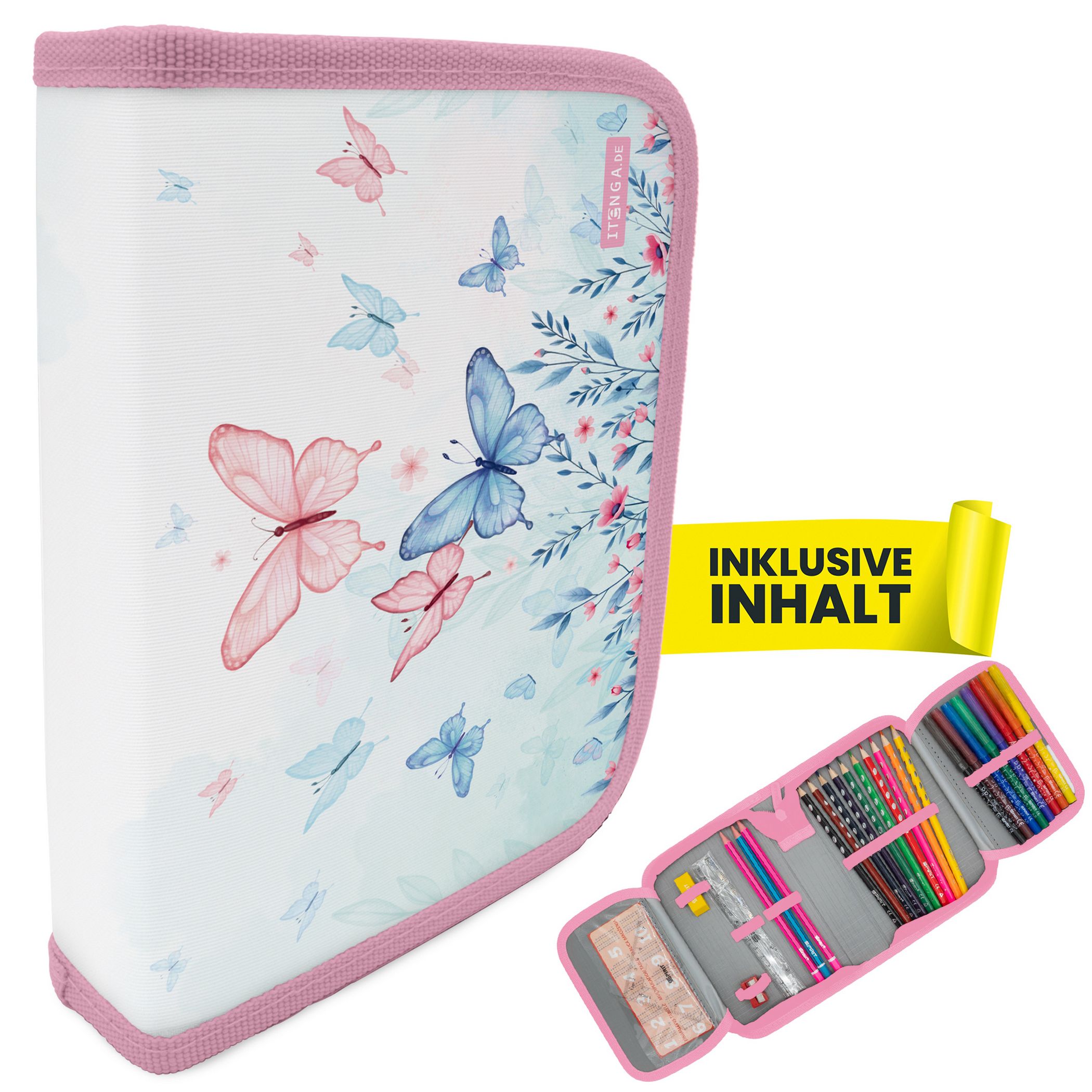 itenga Sch�ler-Etui M�ppchen Schmetterling Elara 28 teil...
