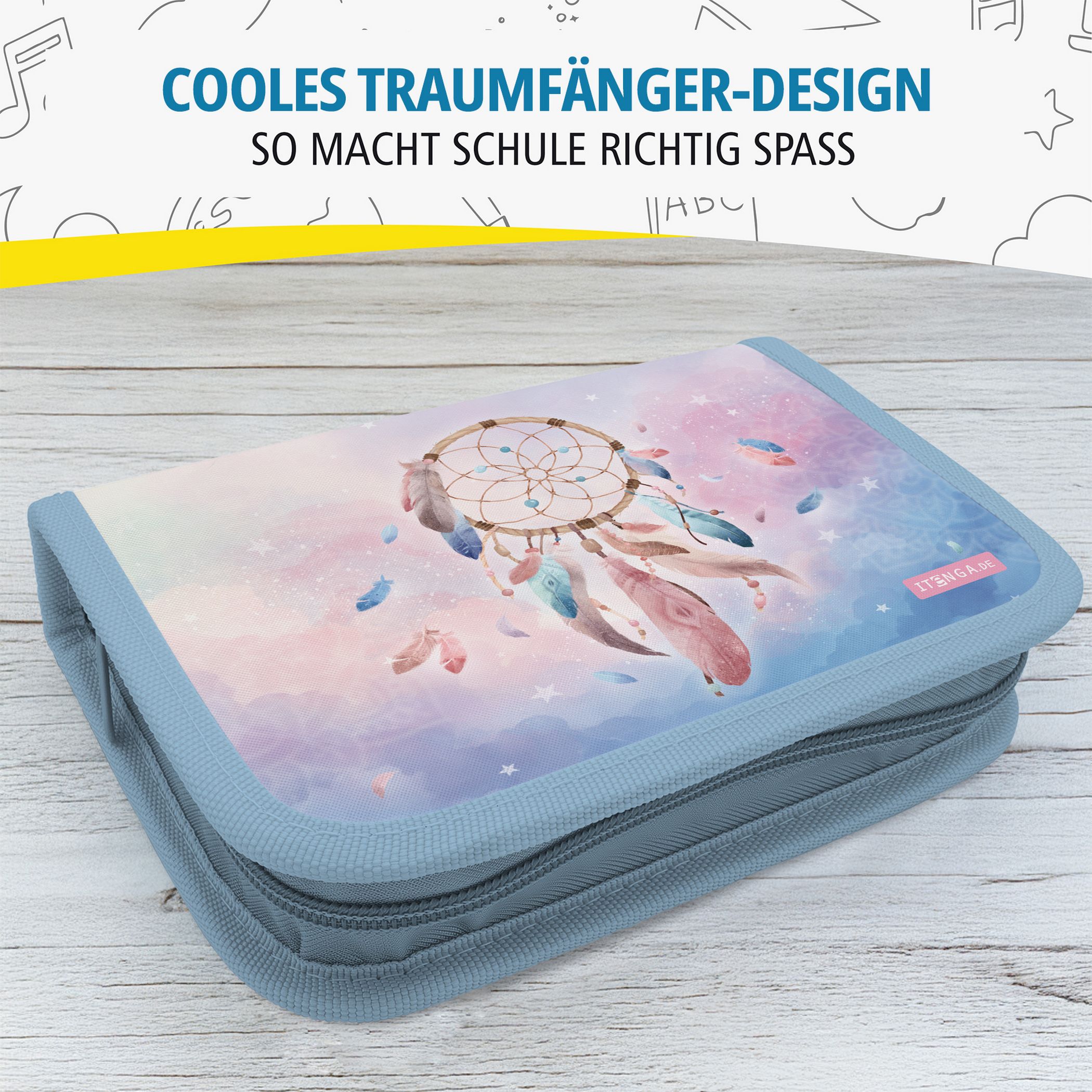 itenga Sch�ler-Etui M�ppchen Traumf�nger 28 teilig (gef�...