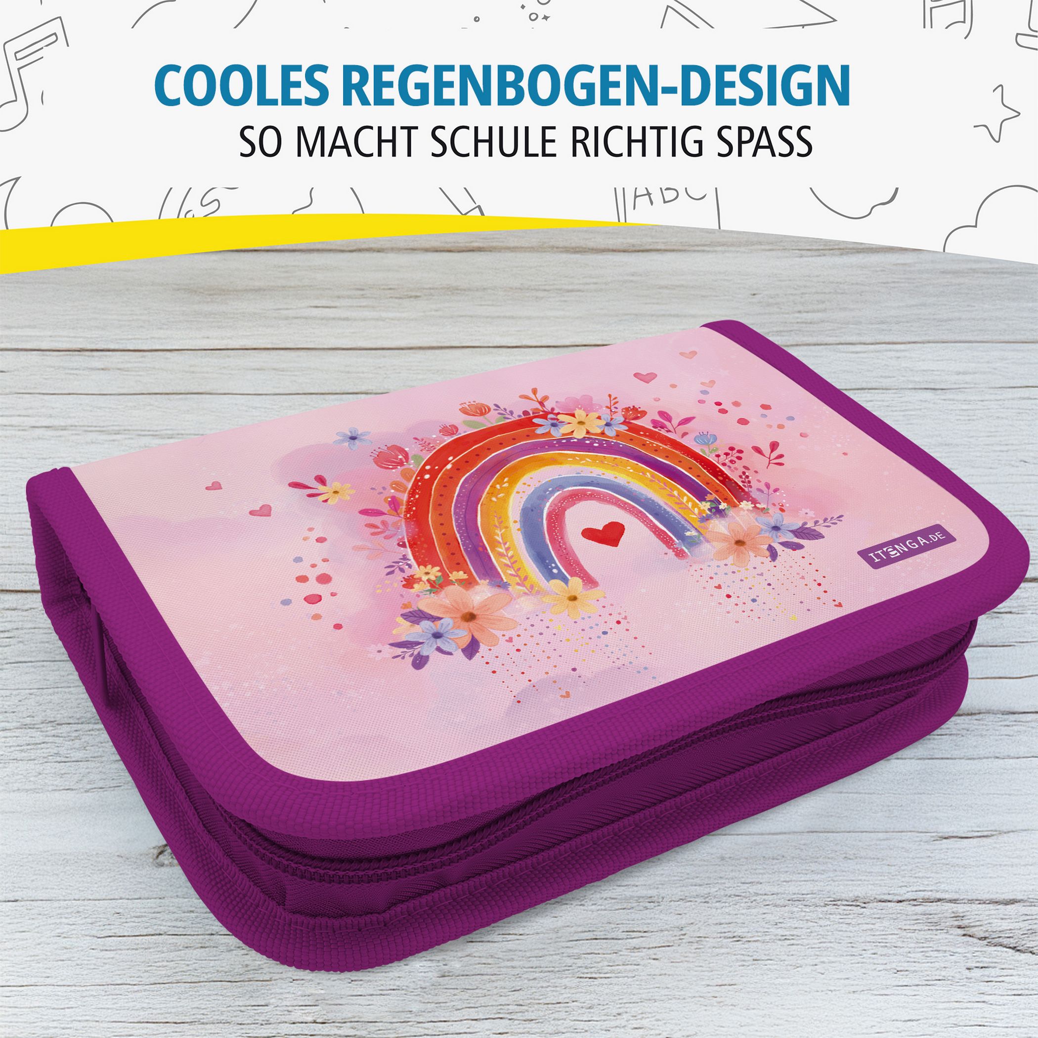 itenga Sch�ler-Etui M�ppchen Regenbogen Rainbow Dreams 2...