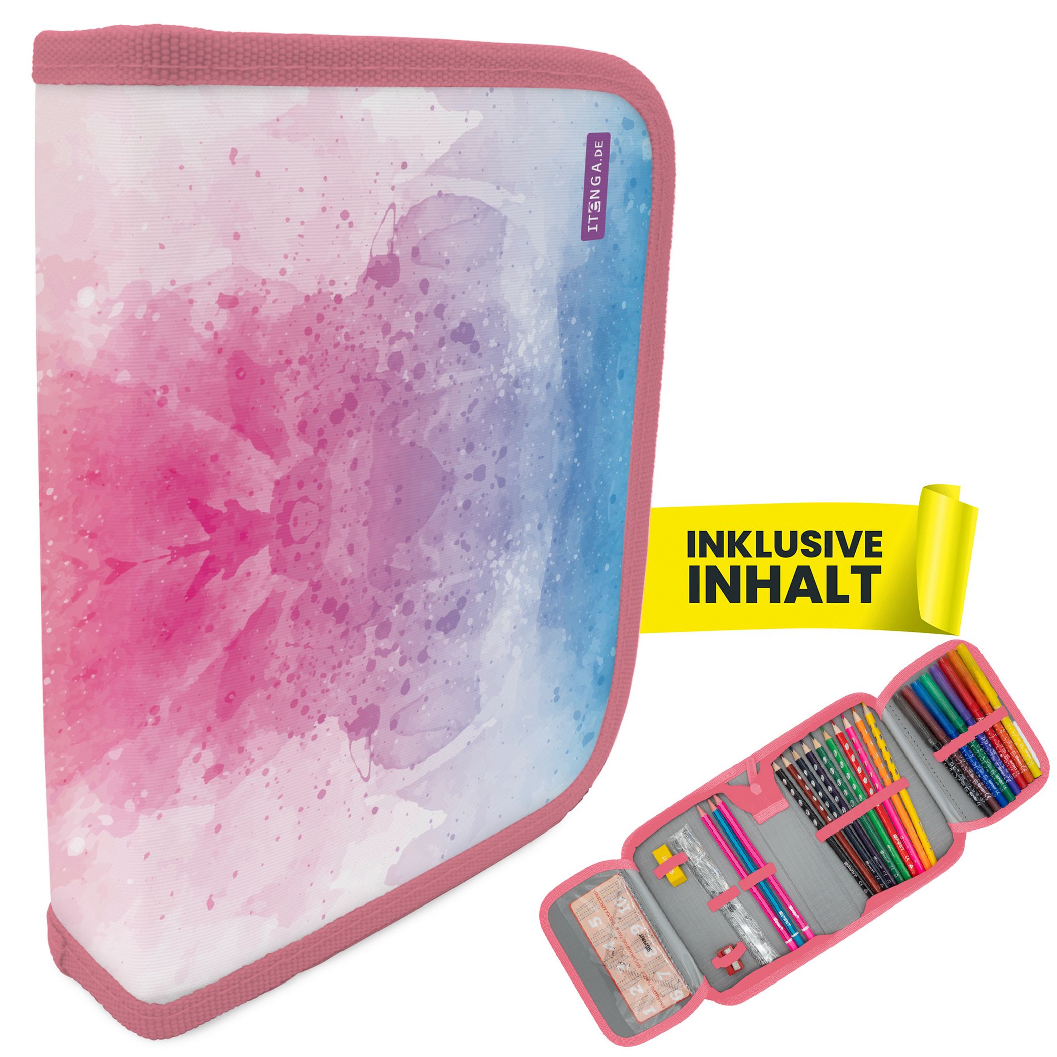 itenga Sch�ler-Etui M�ppchen Regenbogen Wasserfarben 28 ...