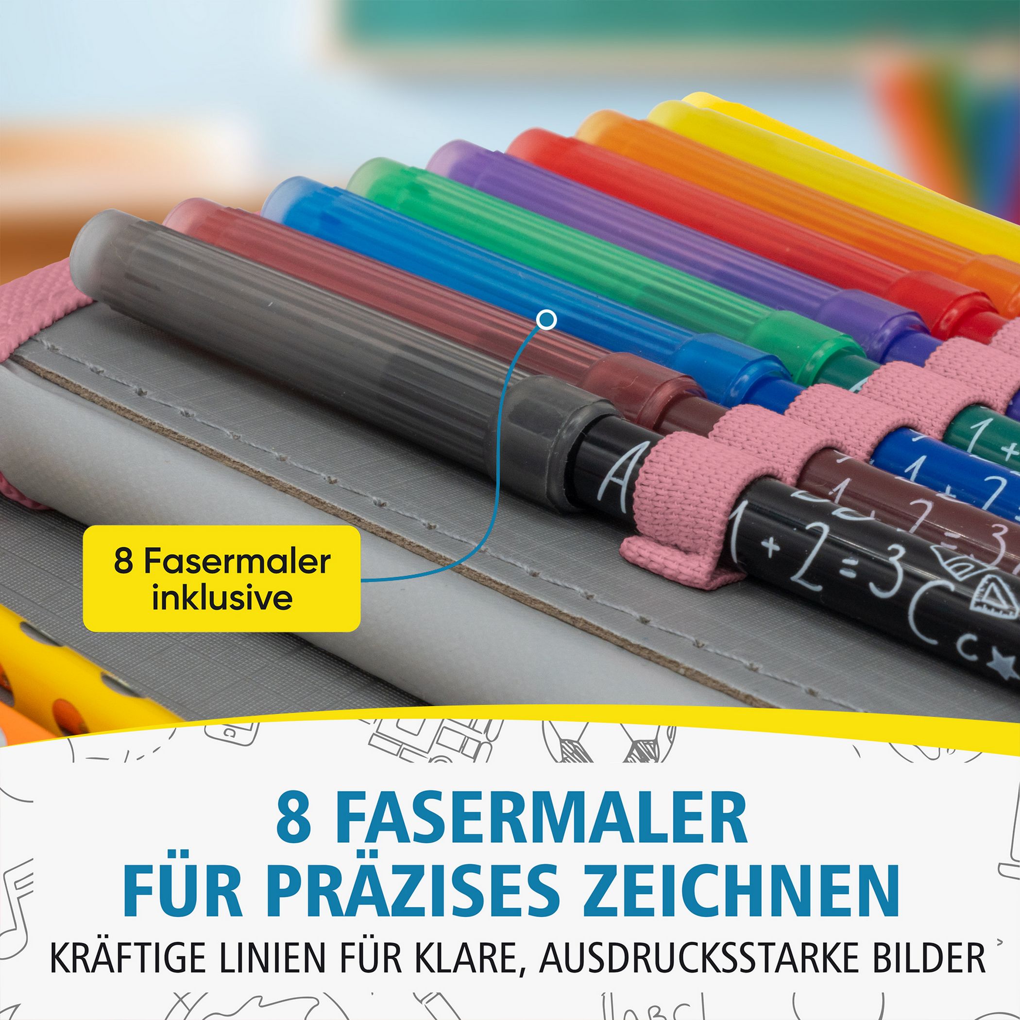 itenga Sch�ler-Etui M�ppchen Regenbogen Wasserfarben 28 ...