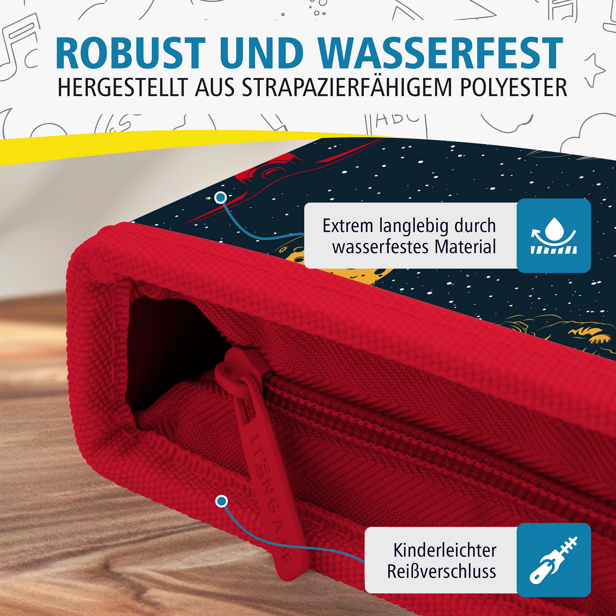 itenga Sch�ler-Etui M�ppchen Weltraum 28 teilig (gef�llt...