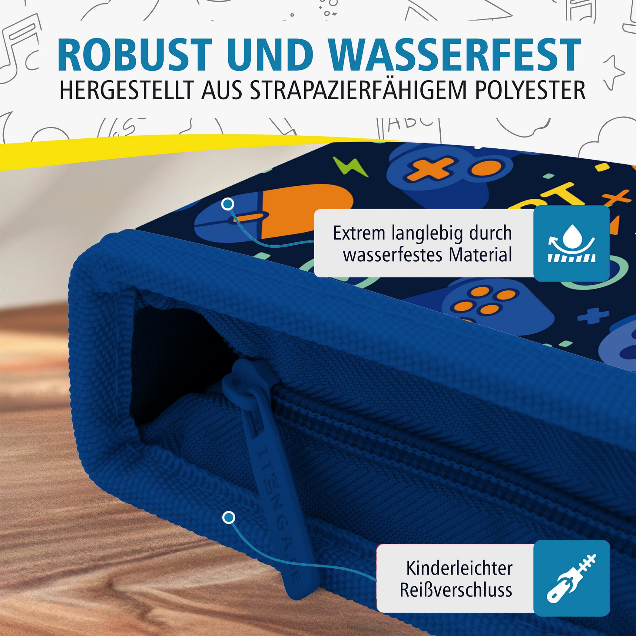 itenga Sch�ler-Etui M�ppchen Gaming 28 teilig (gef�llt) ...
