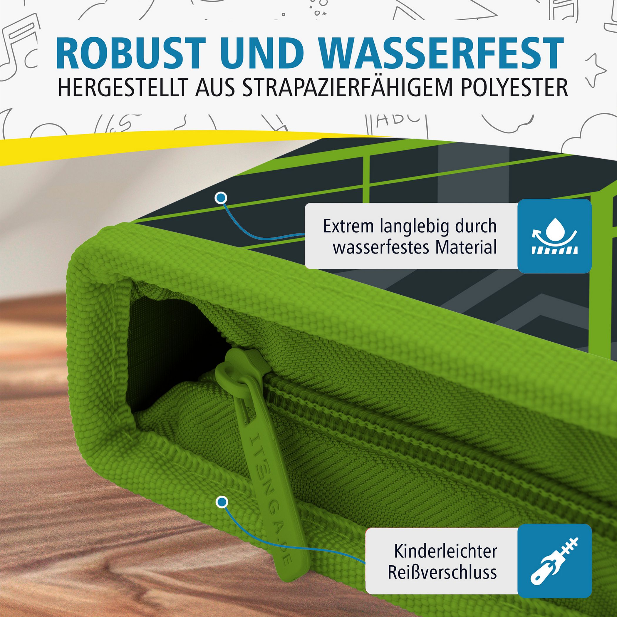 itenga Sch�ler-Etui M�ppchen geometrisches Muster 28 tei...